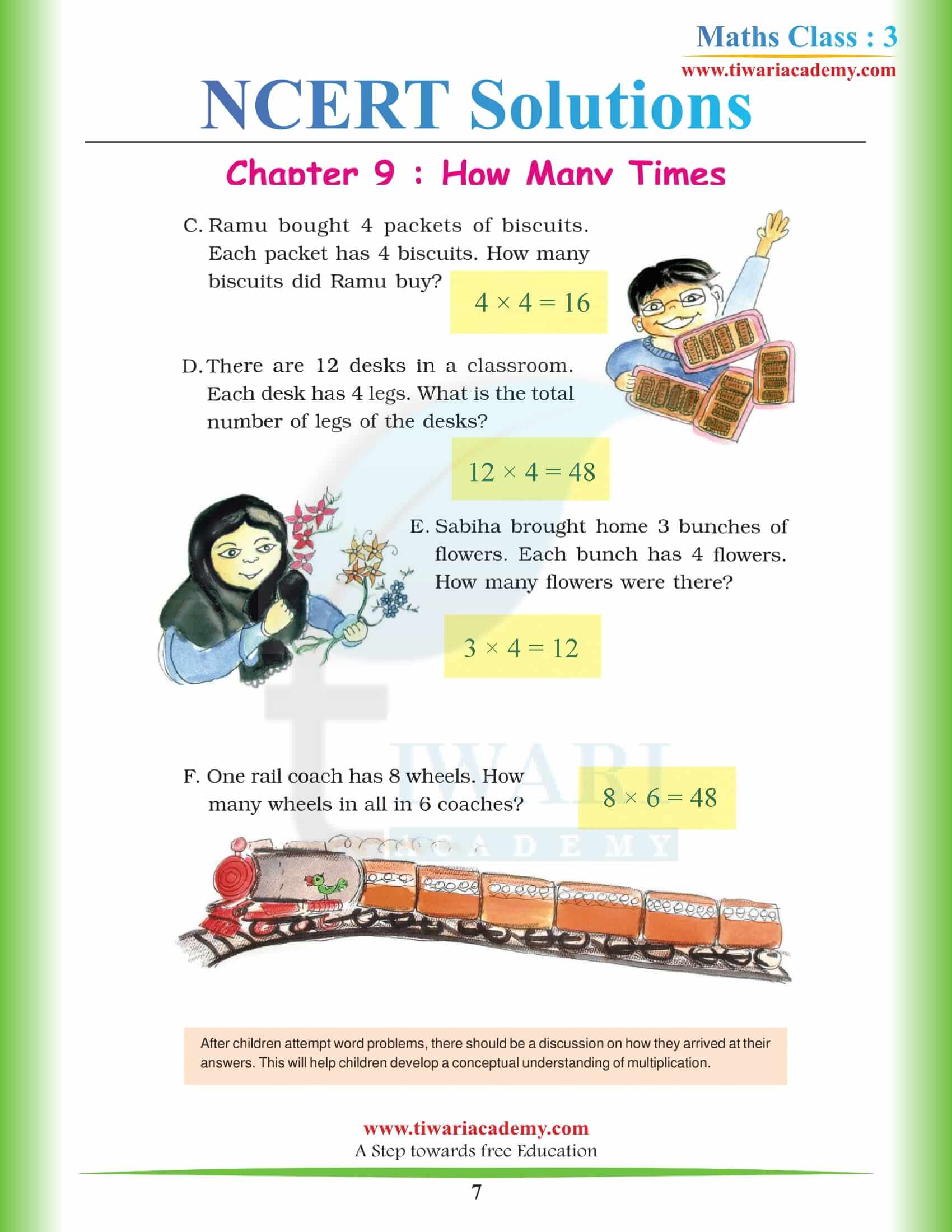 NCERT Solutions for Class 3 Maths Chapter 9 all question answers