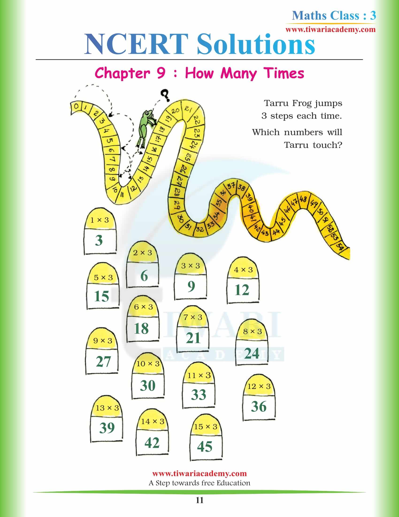 Class 3 Maths Chapter 9 guide free