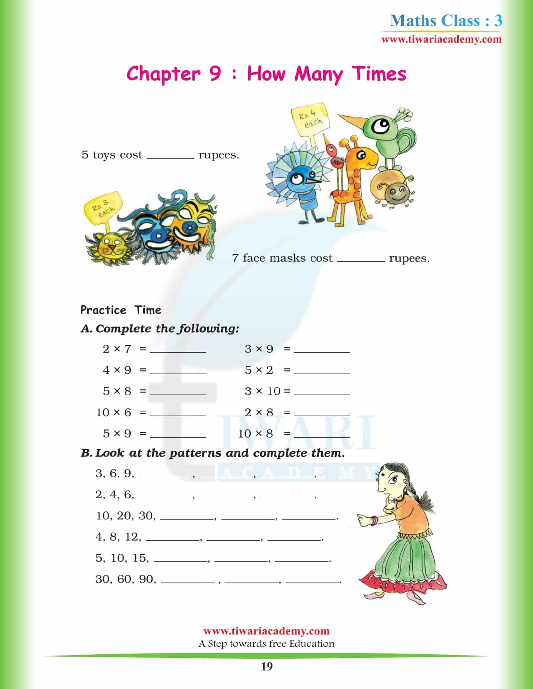 Class 3 Maths NCERT Chapter 9 in English Medium