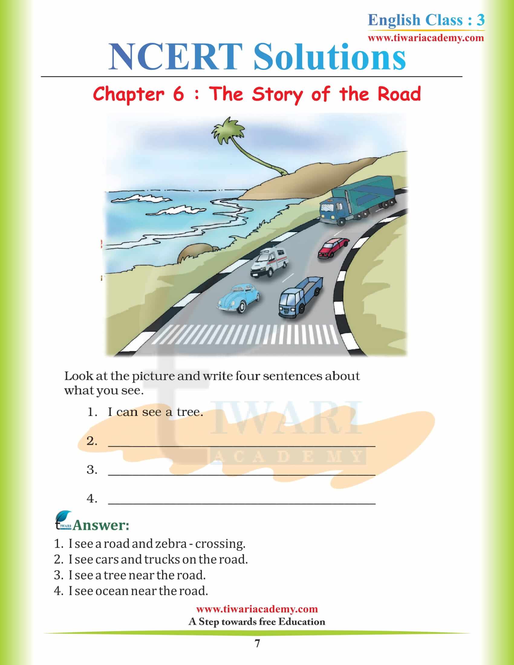 Class 3 English Unit 6 NCERT Solutions