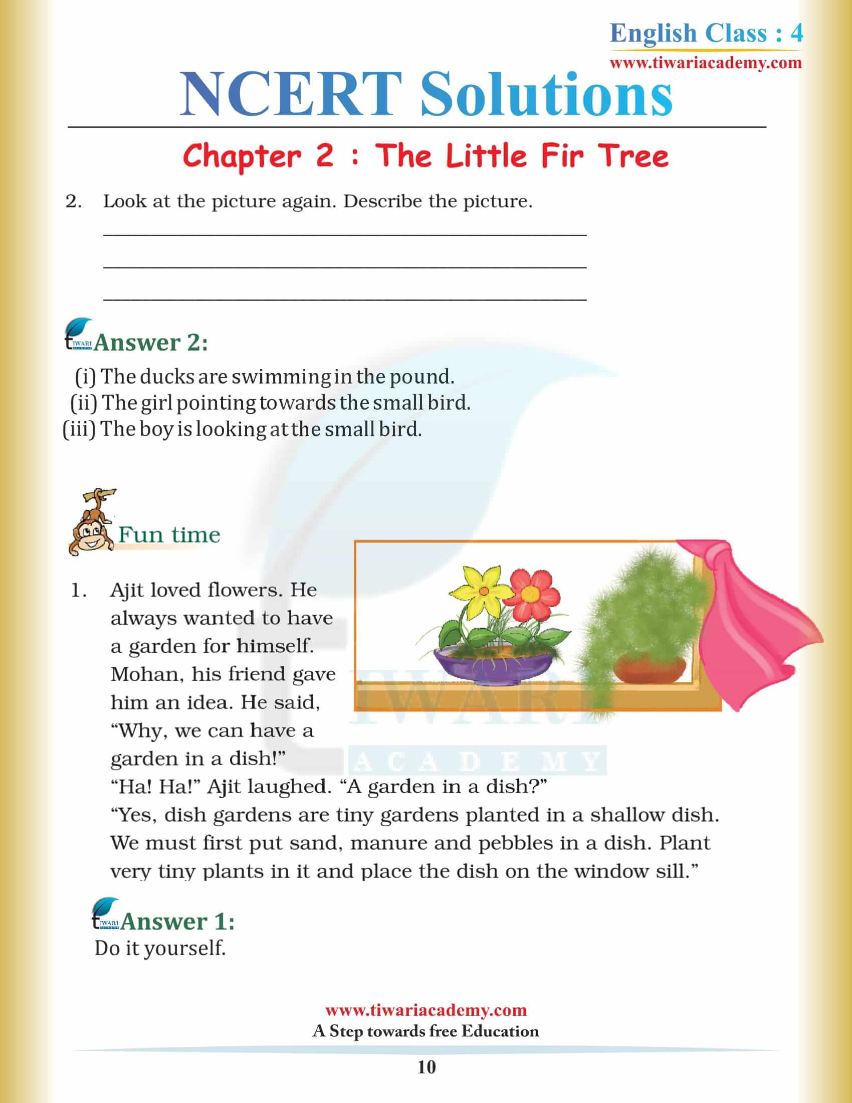 Class 4 English Chapter 2 NCERT Solutions