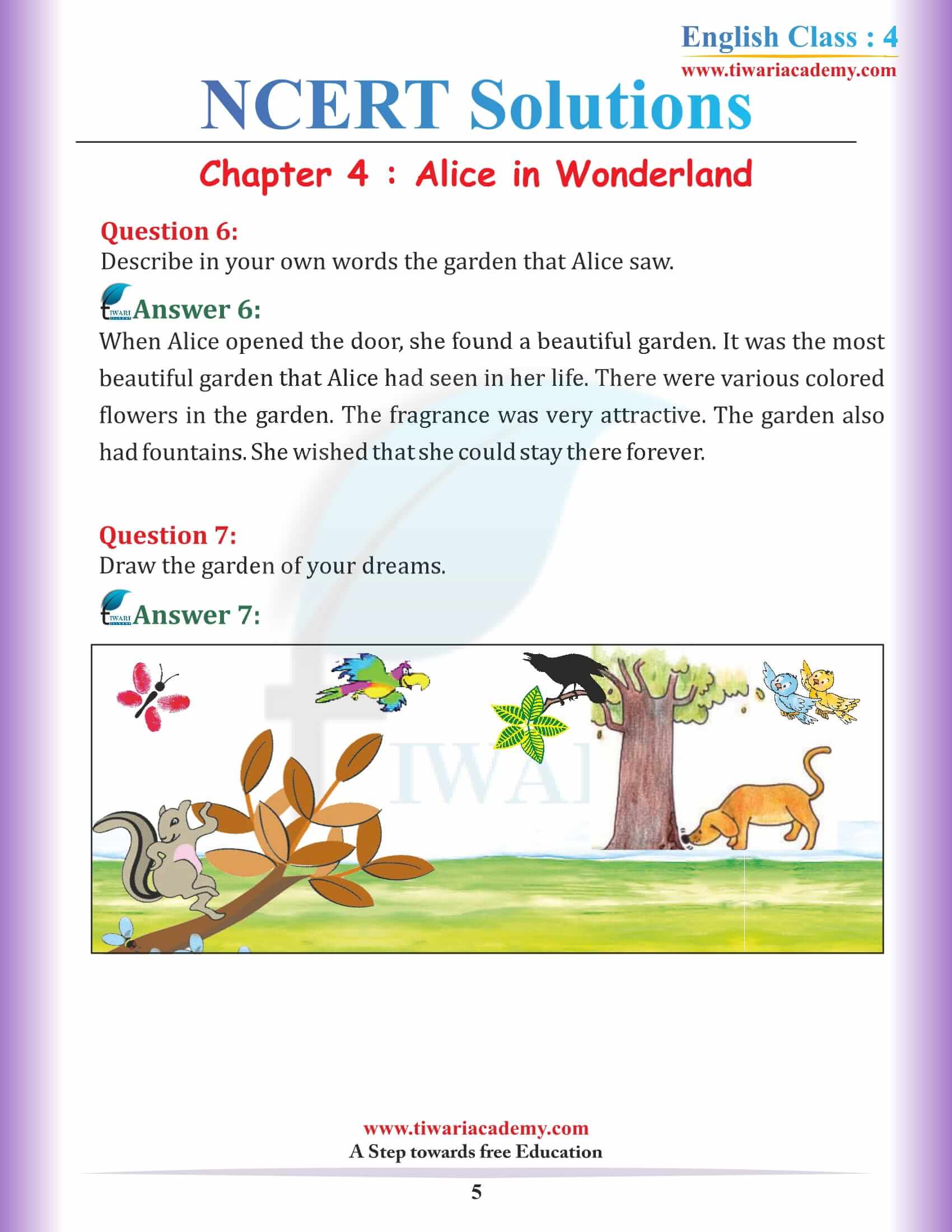 NCERT Solutions for Class 4 English Unit 4