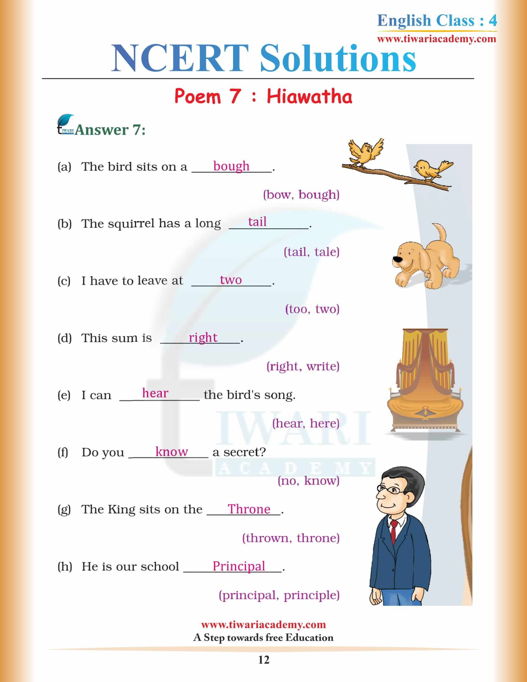 Class 4 NCERT English Unit 7