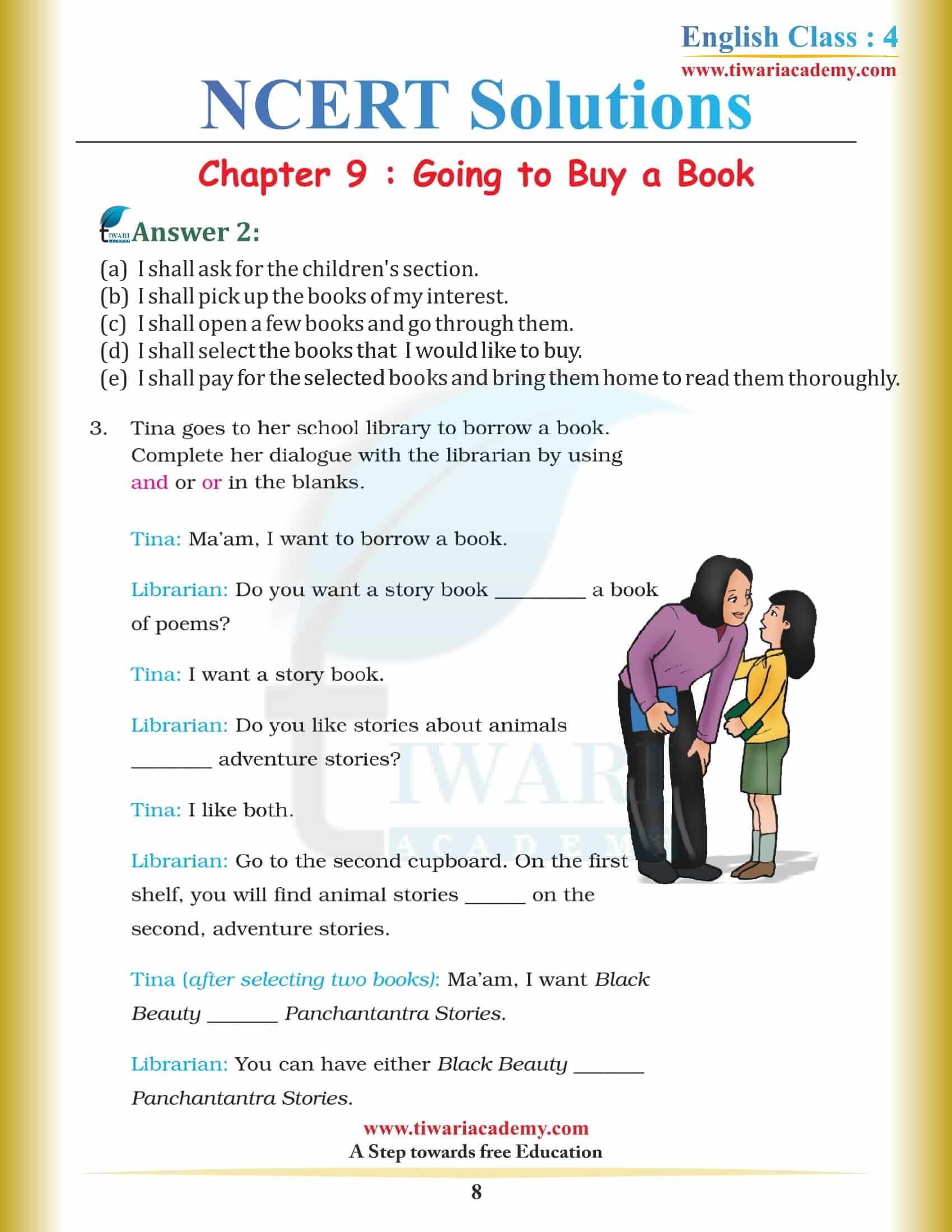 Class 4 NCERT English Book Unit 9 Solutions