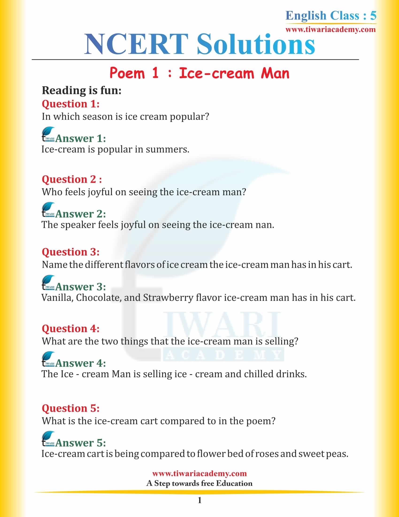 ncert-solutions-for-class-5-english-chapter-1-ice-cream-man-marigold