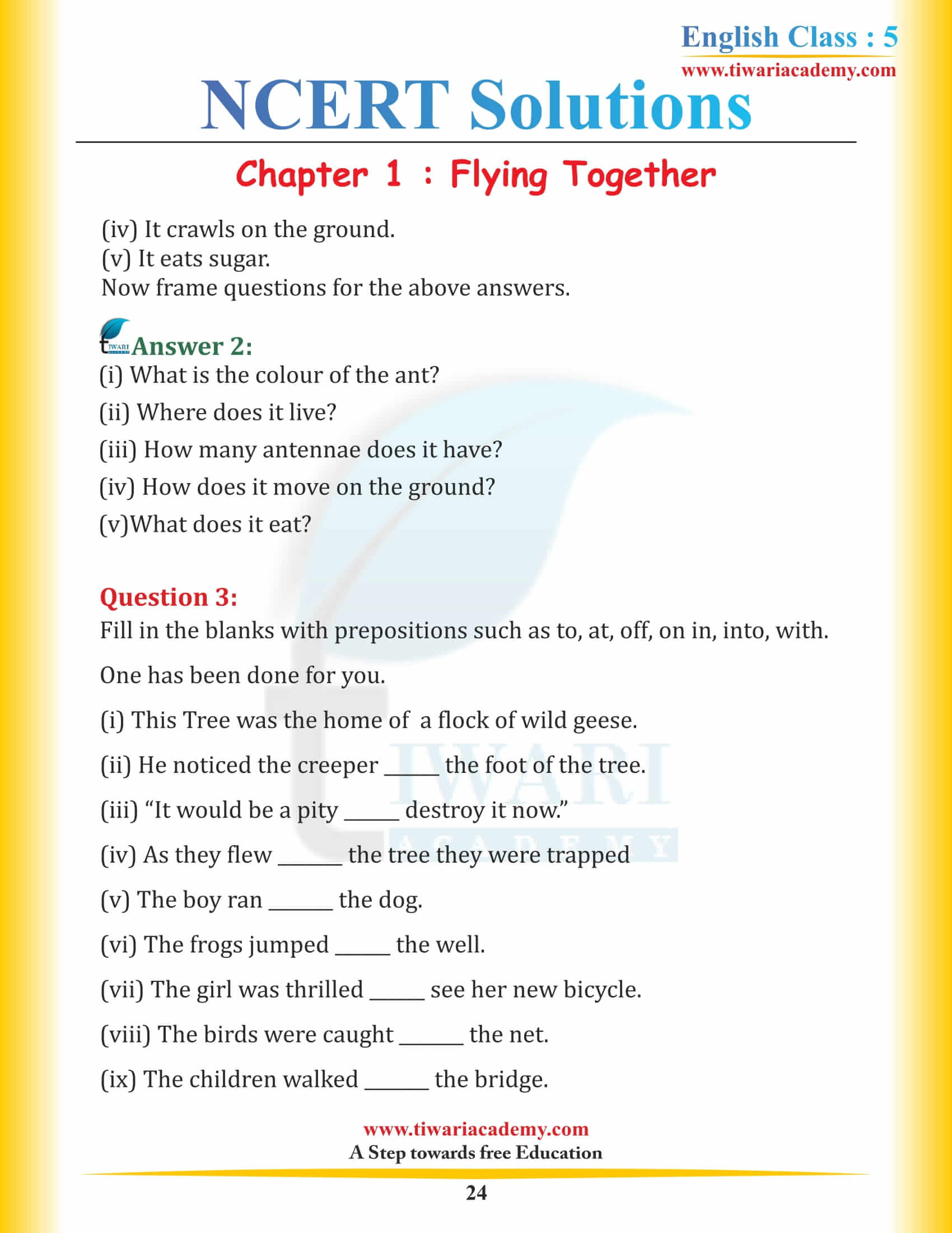 Chapter 1 - opening day ( class 5 , my English book) 