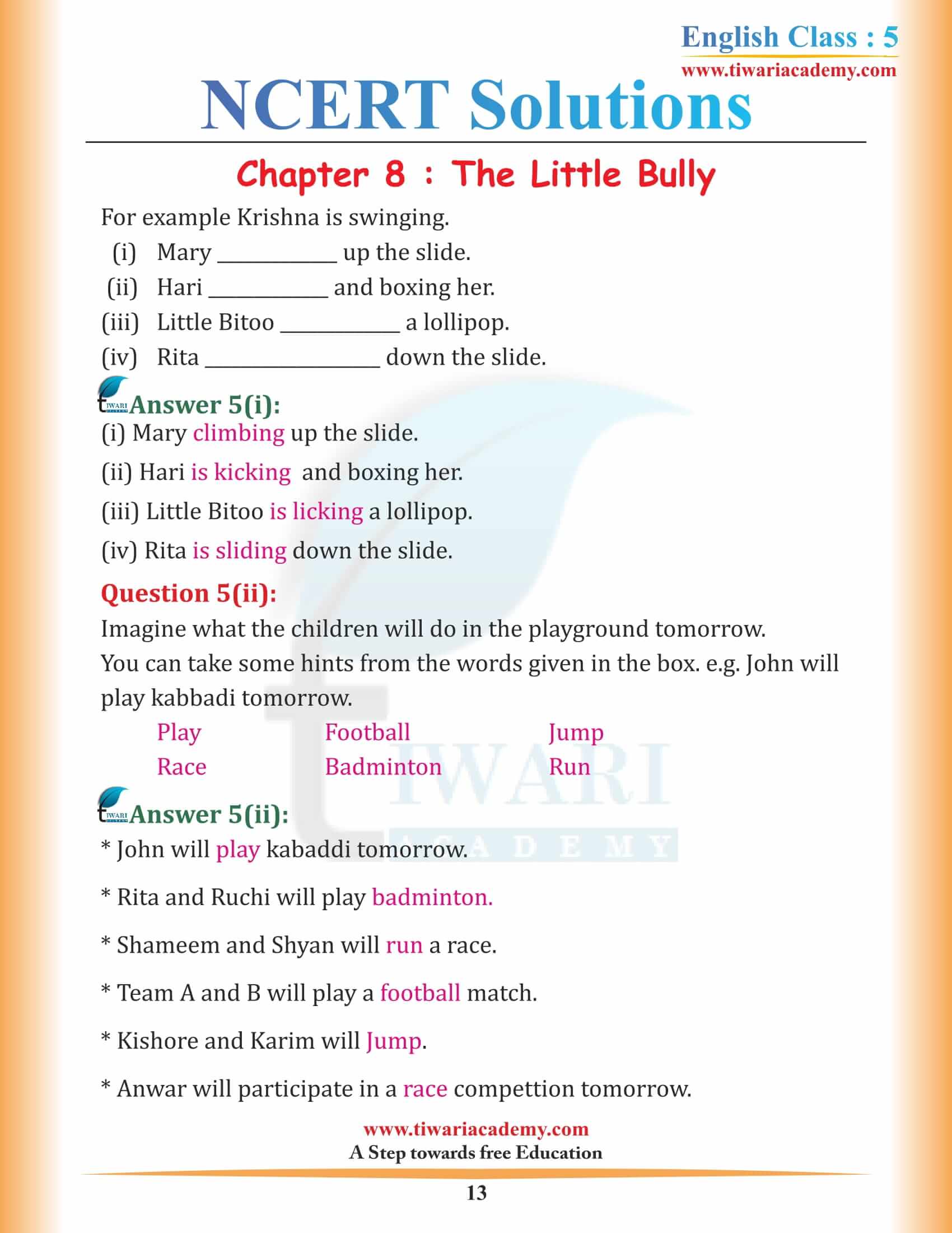 Bully English Class 3