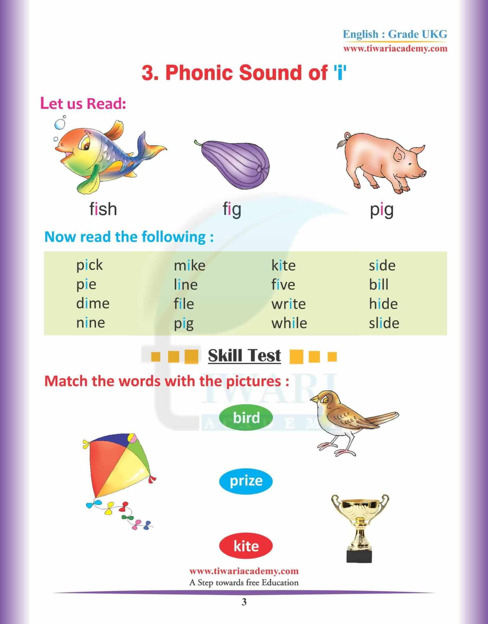 KG English Reading Book 2