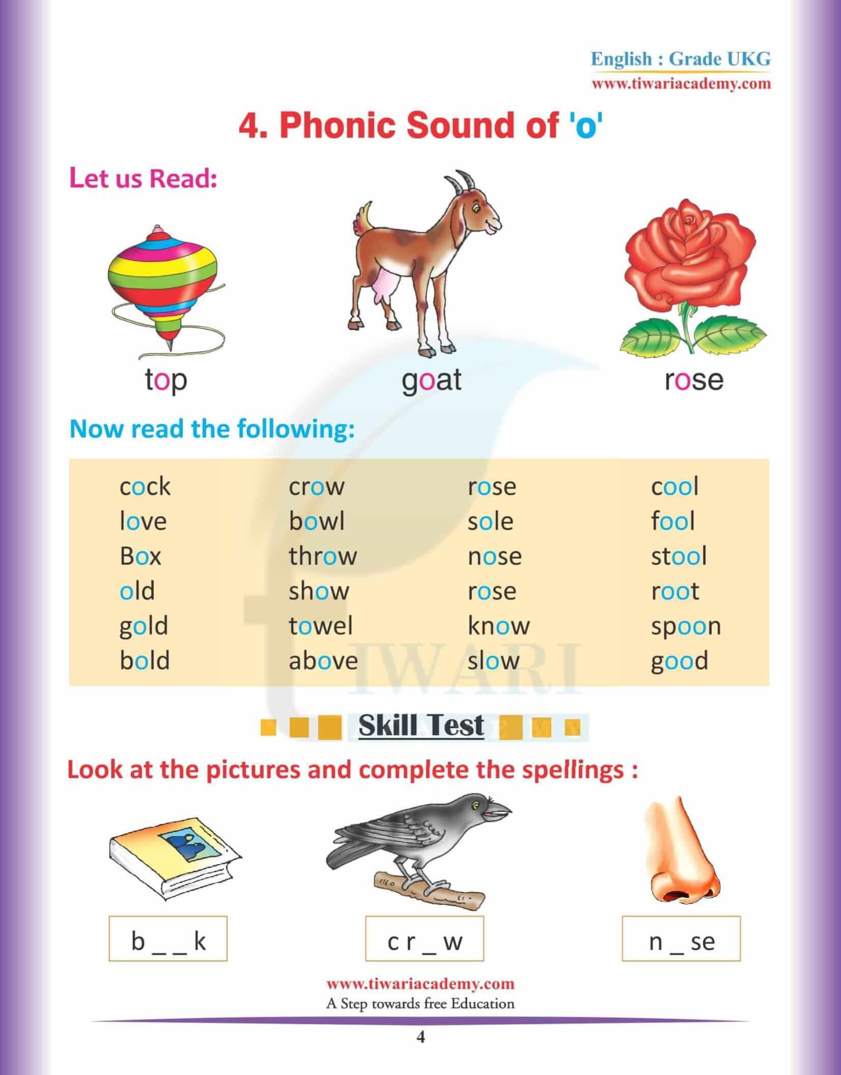 KG English Reading Book 3