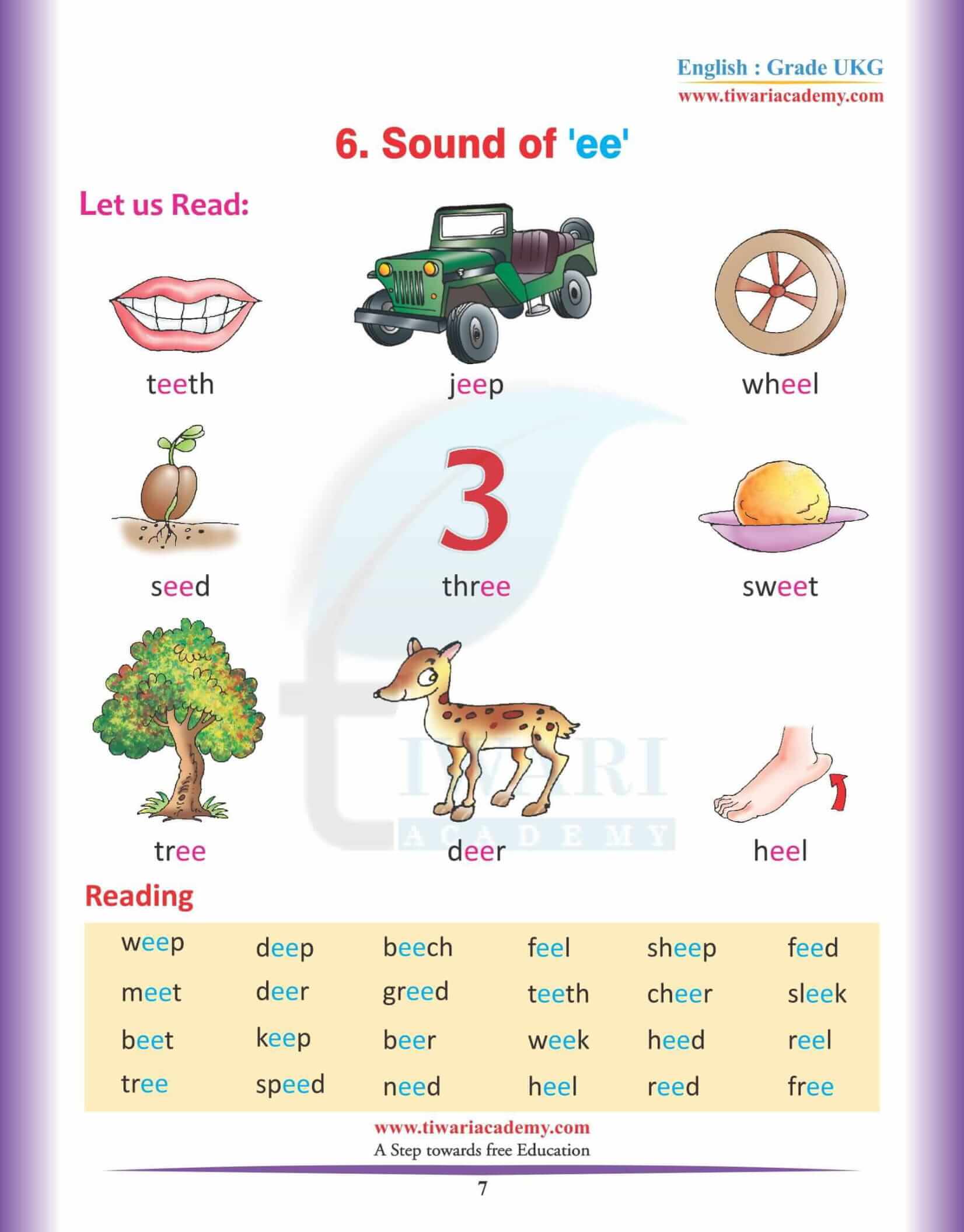 KG English Reading Book 6