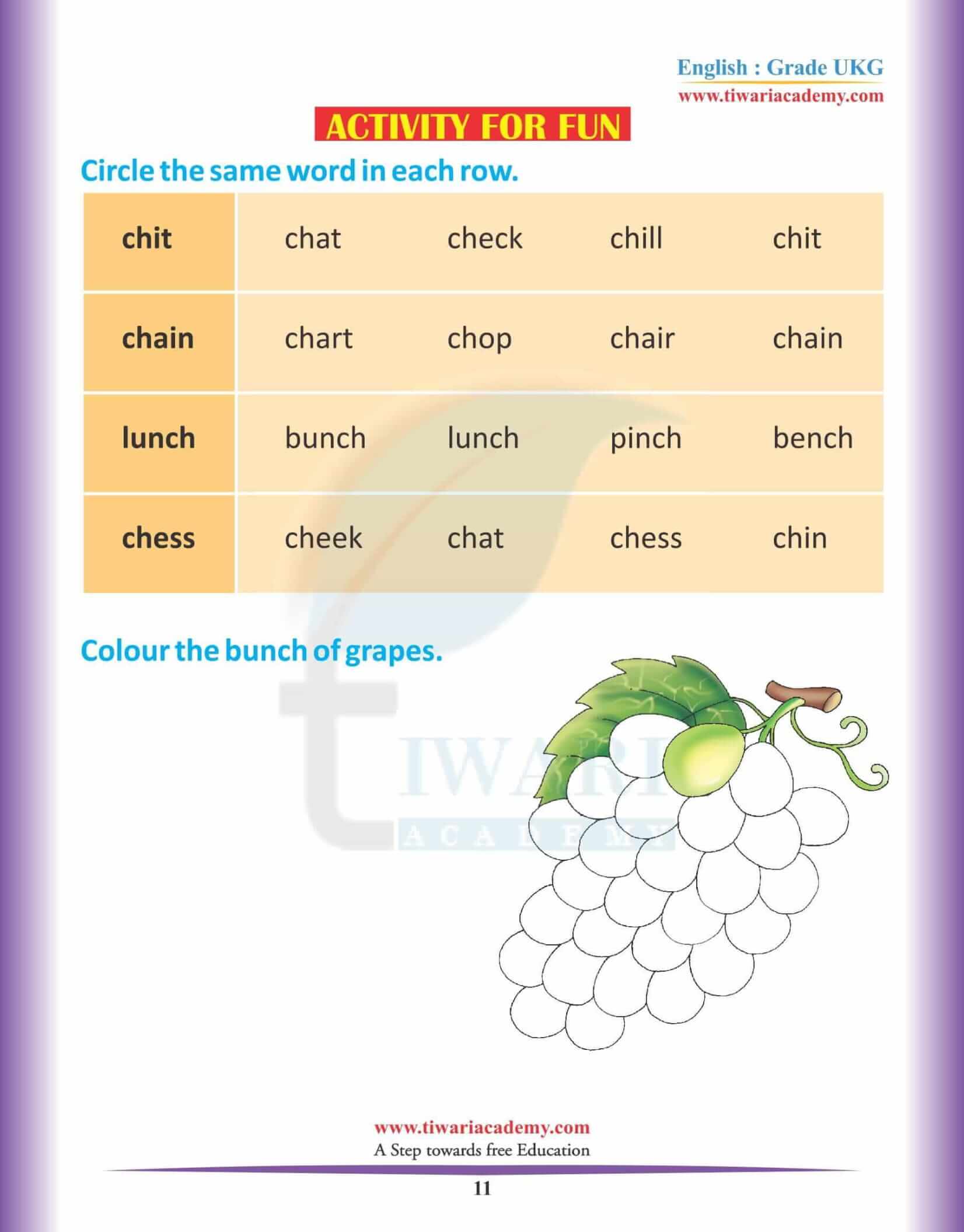 KG English Reading Book 10