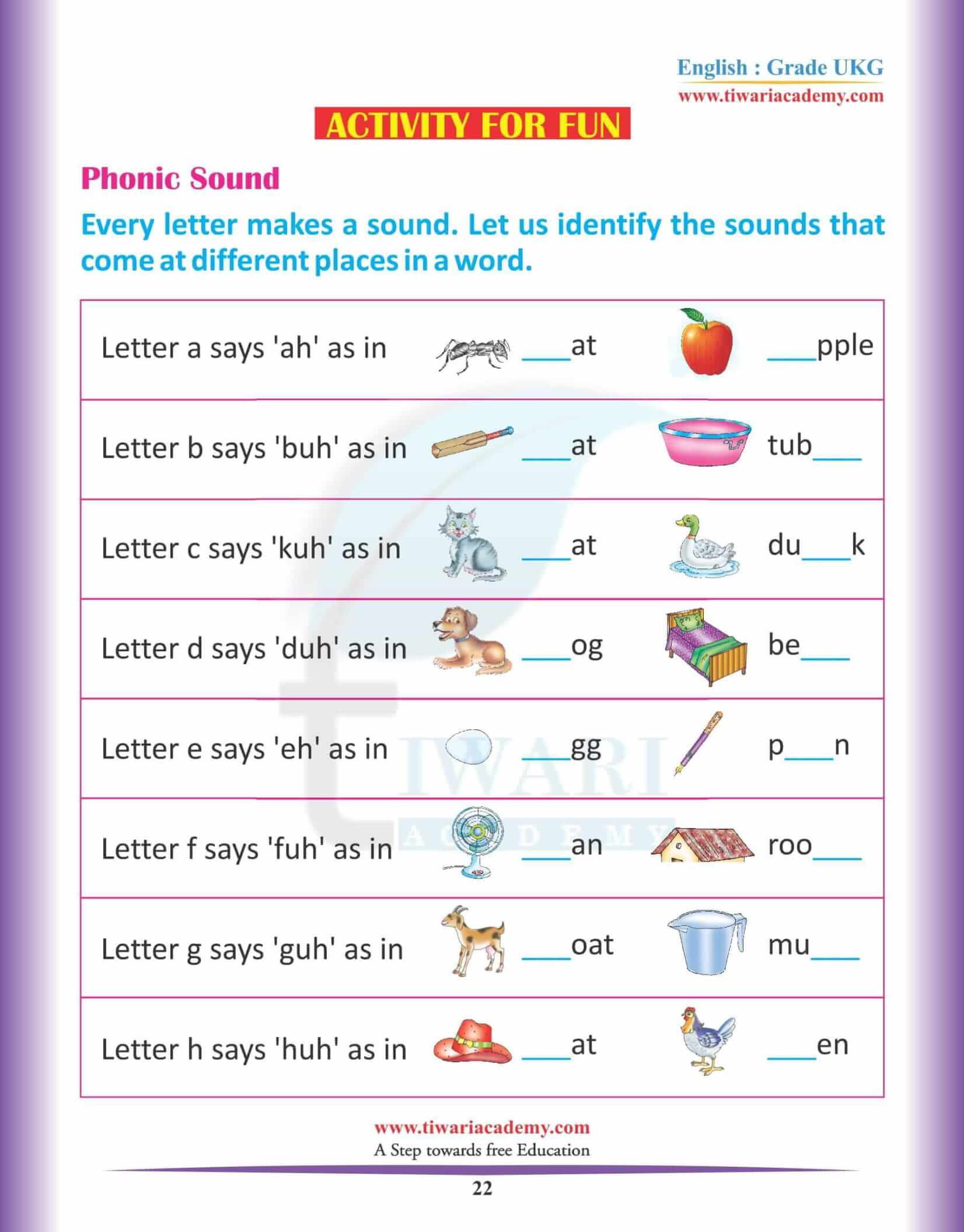 KG English Reading Book 21