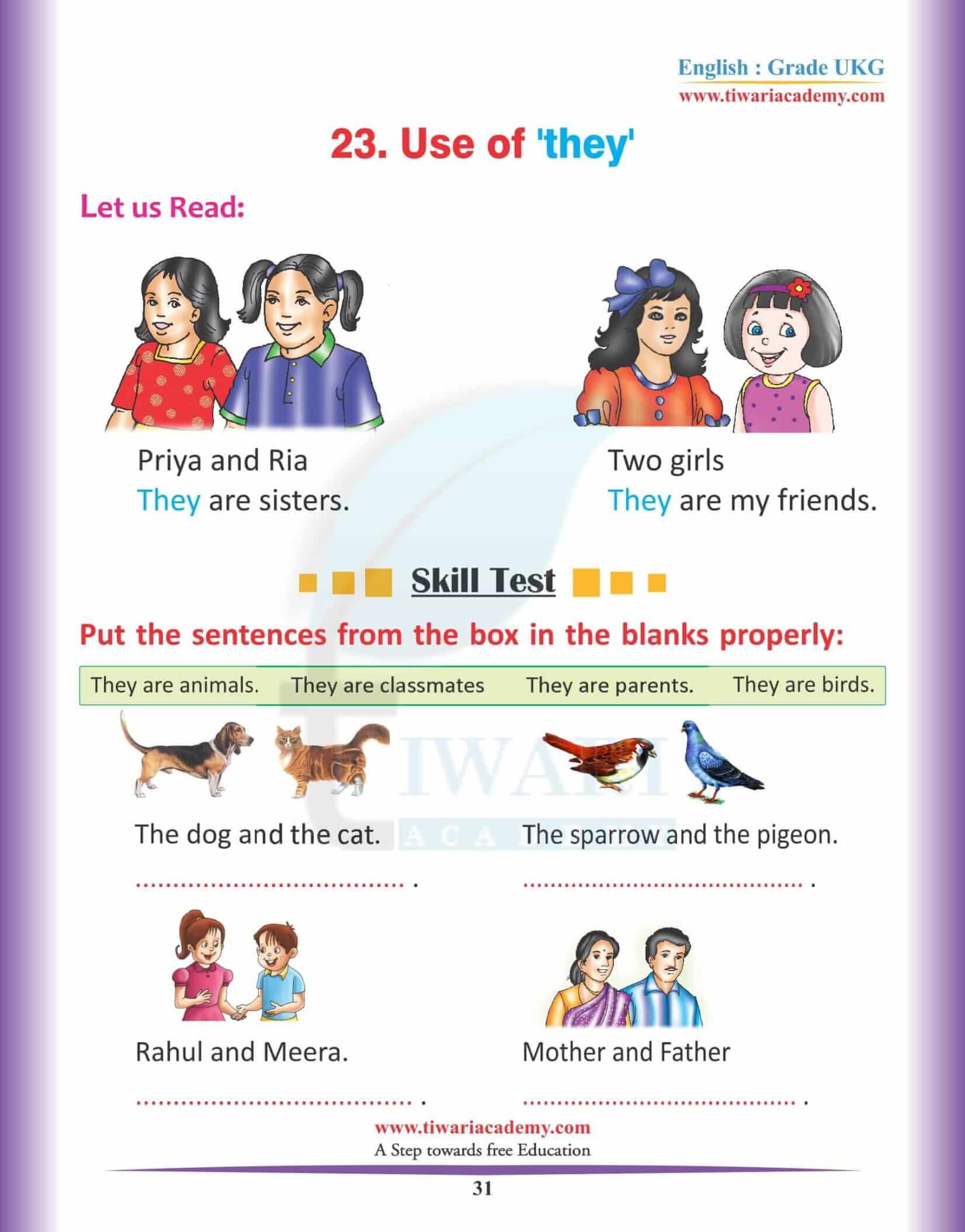 KG English Reading Book 29