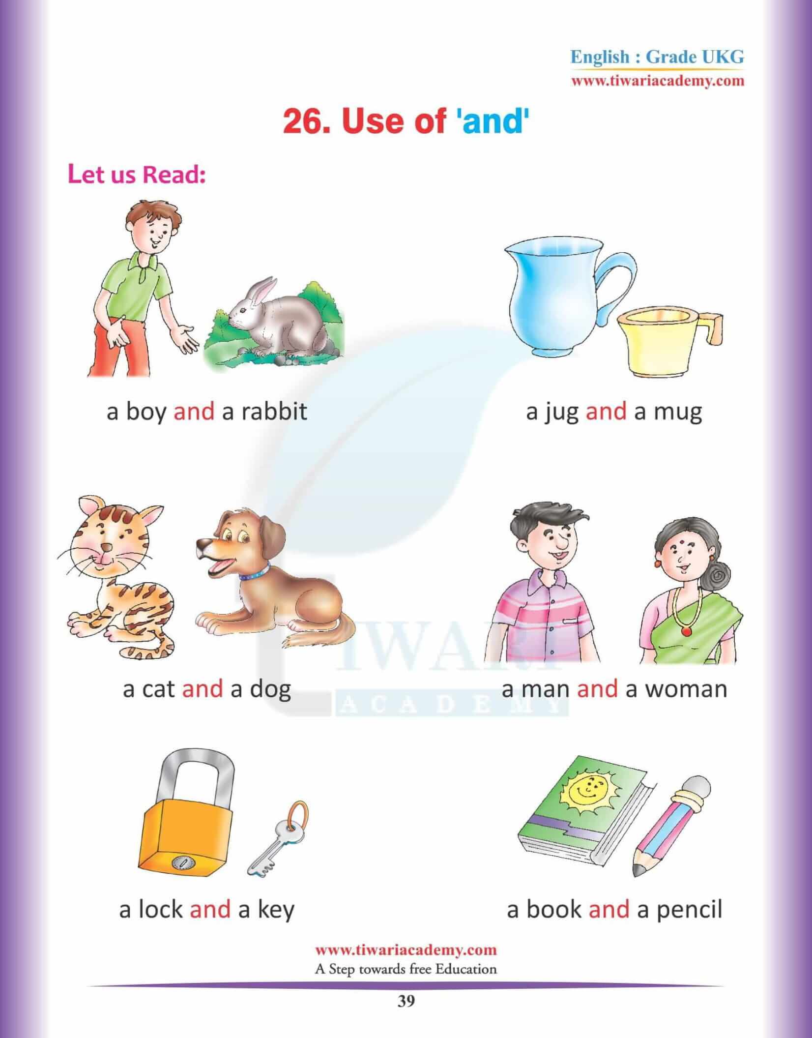 KG English Practice Book 8