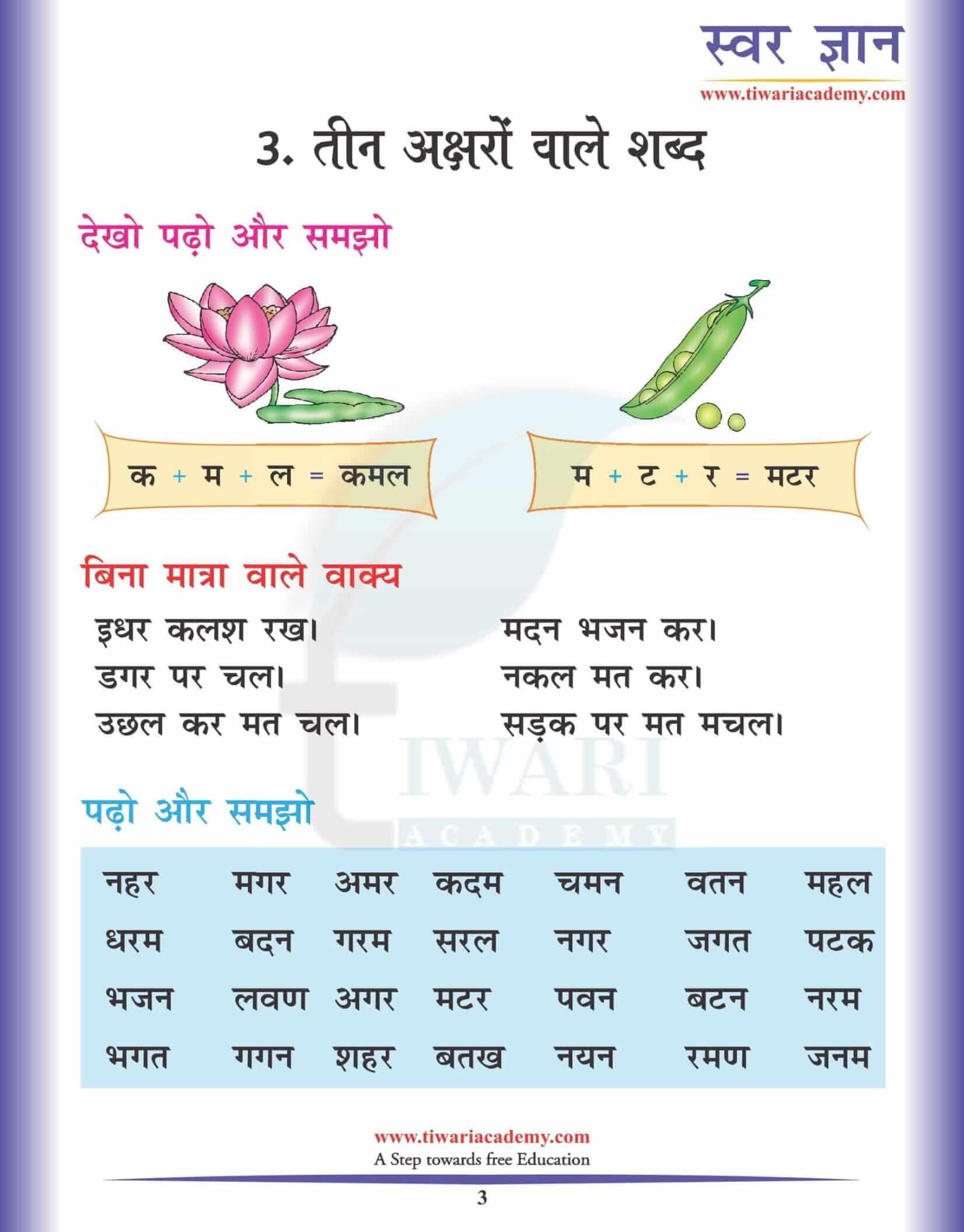 KG Hindi Reading Practice Book 3