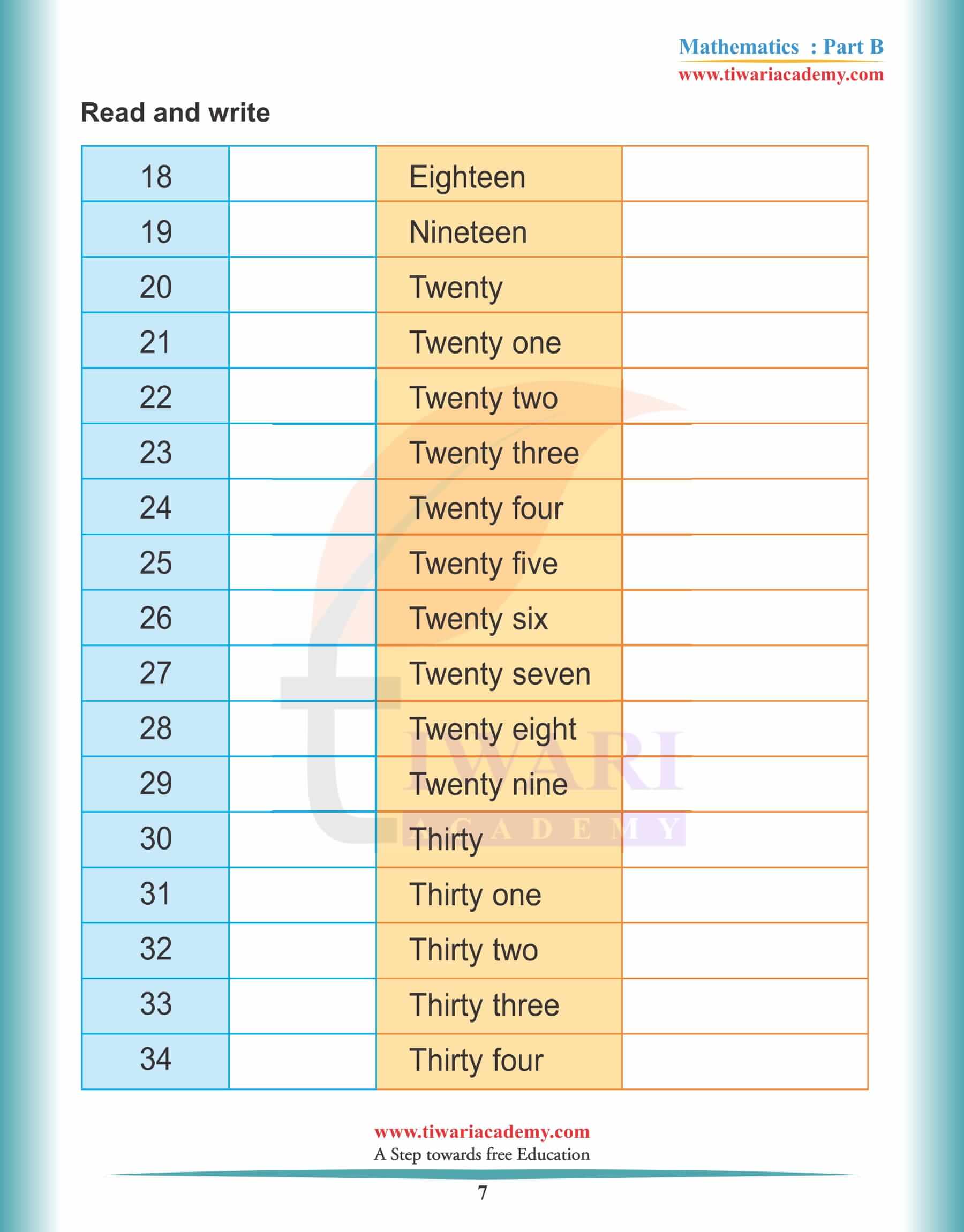 KG Maths Reading Practice Book 6