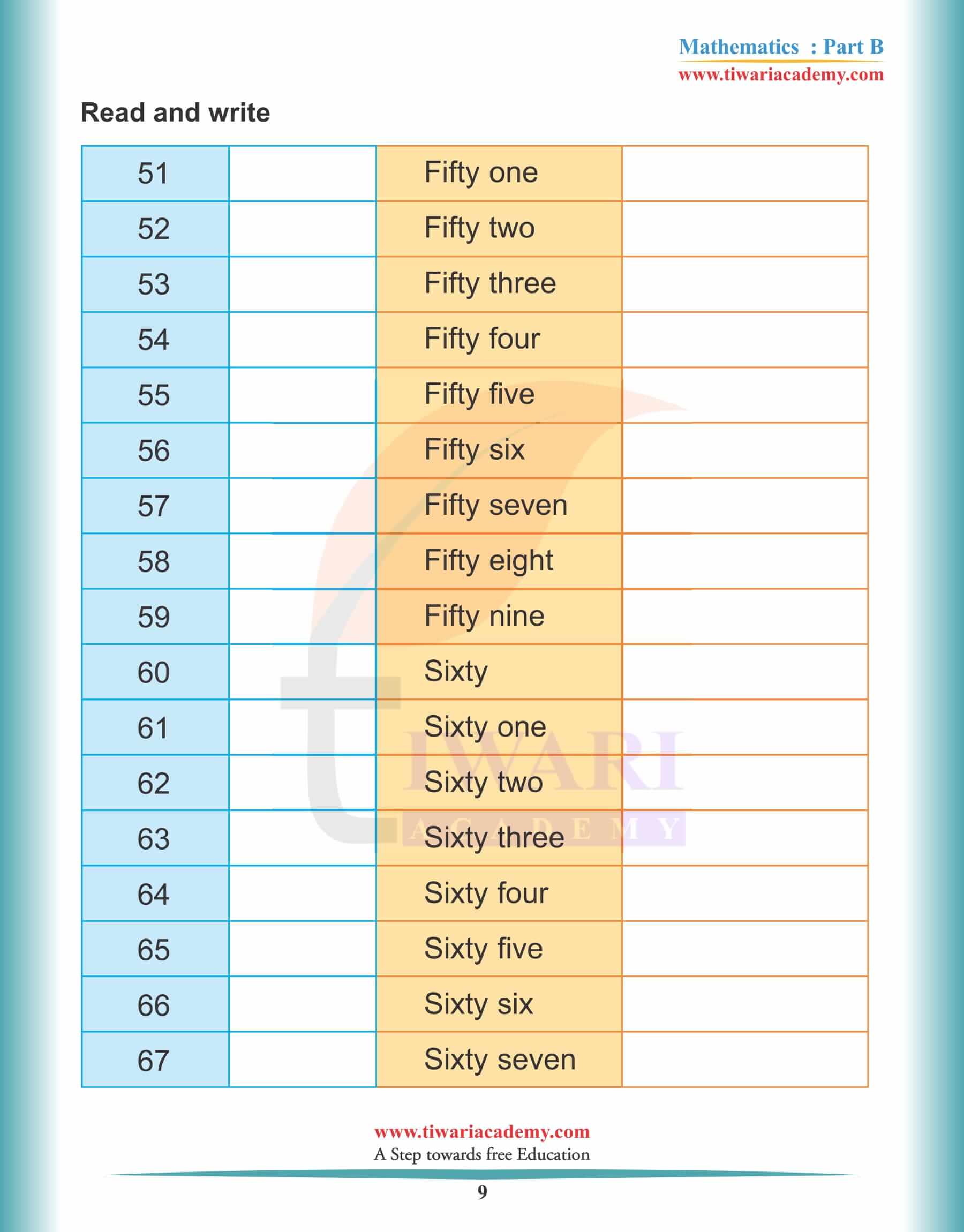 KG Maths Reading Practice Book 8