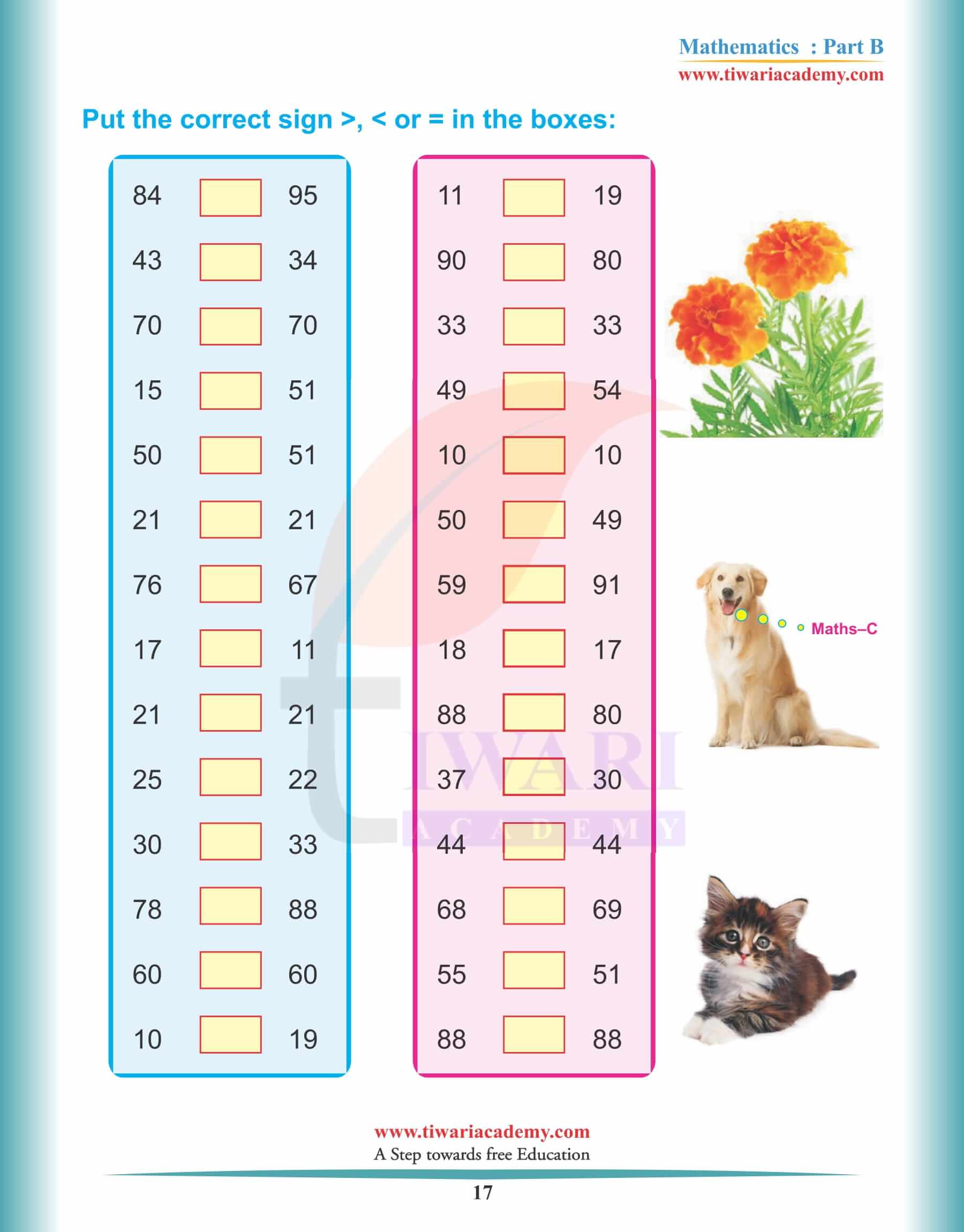 KG Maths Reading Practice Book 17