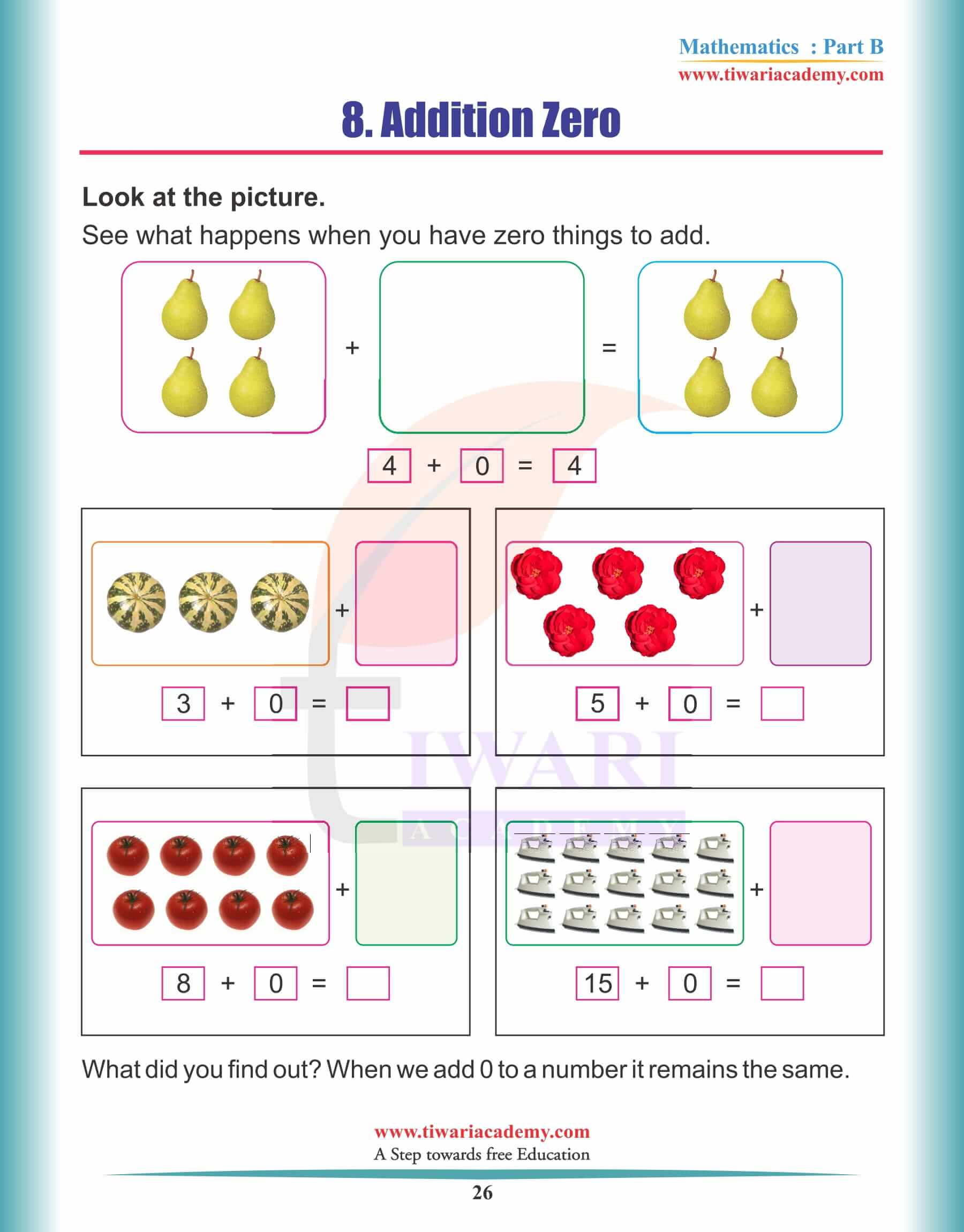 KG Maths Reading Practice Book 26