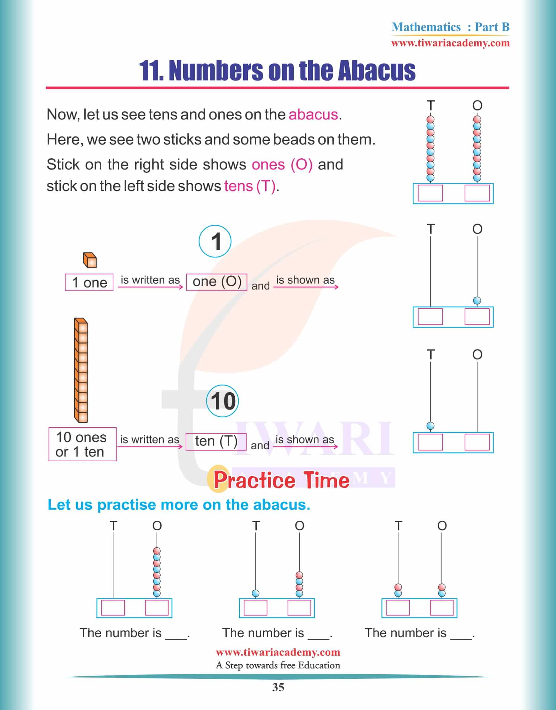 KG Maths Reading Practice Book 35