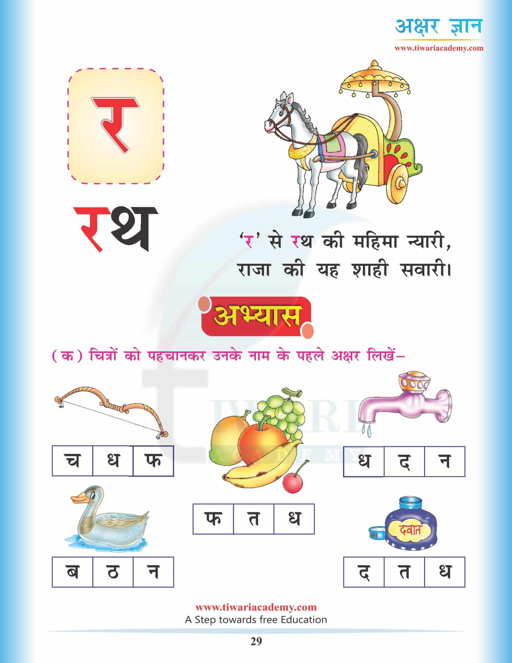 Hindi Alphabets ra