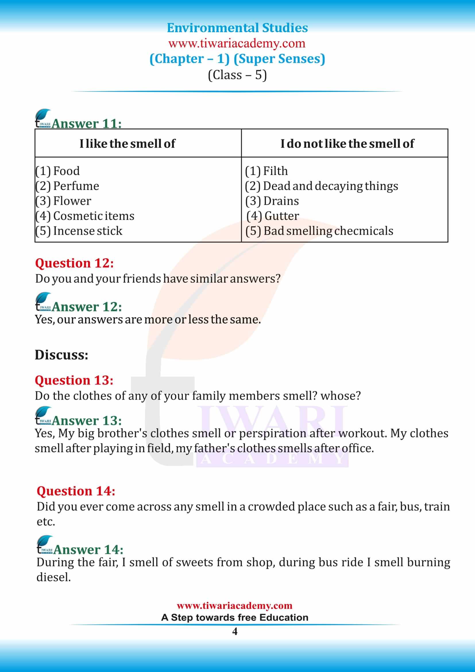 Class 5 EVS Chapter 1