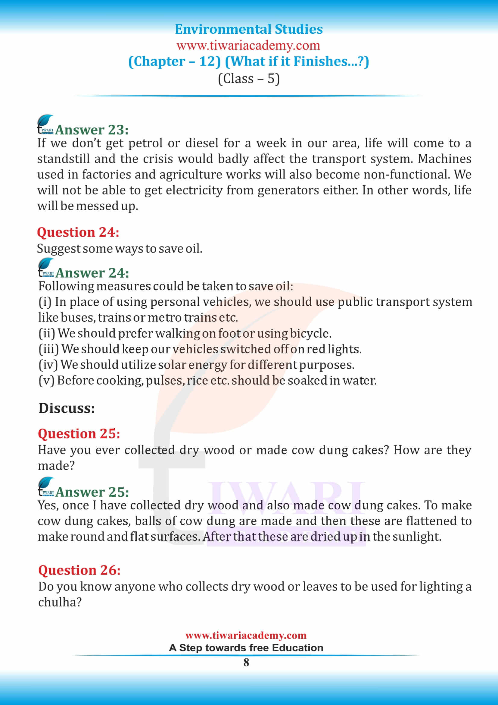 Class 5 EVS Chapter 12