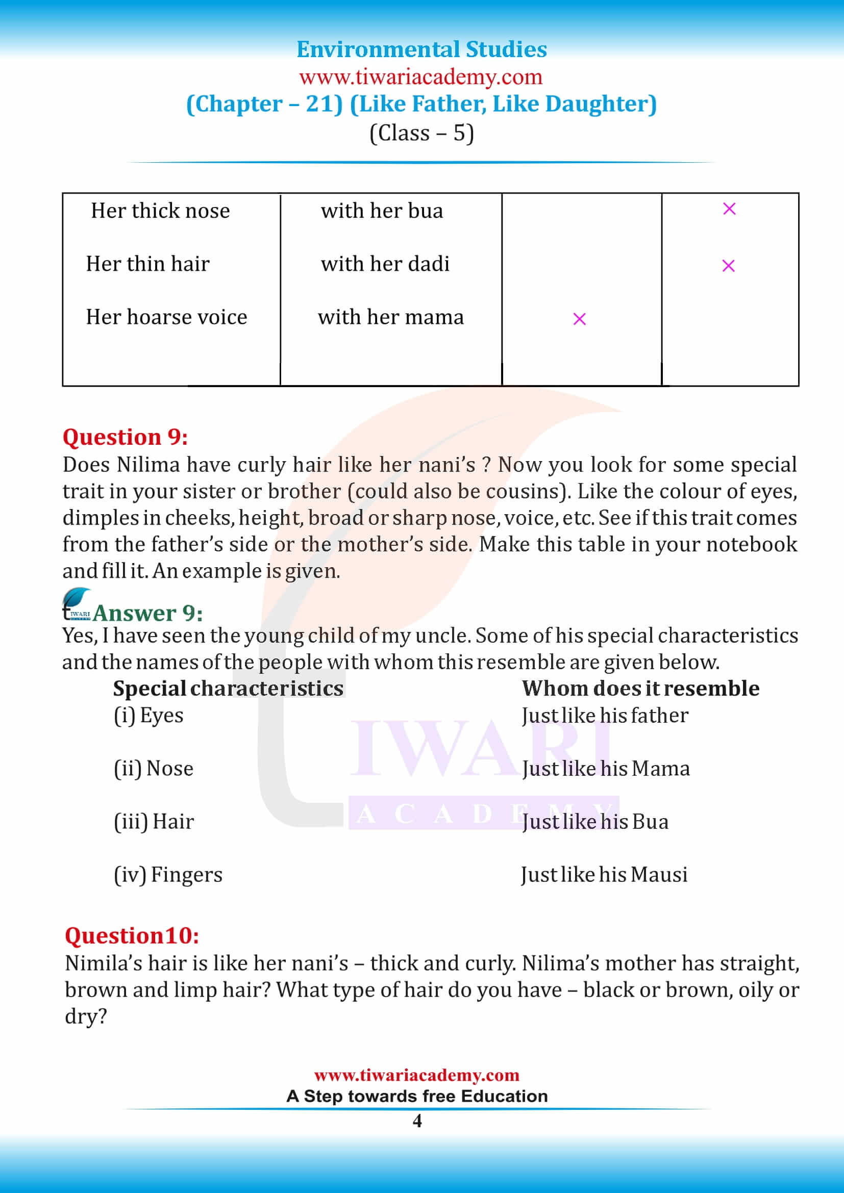 NCERT Solutions for Class 5 EVS Chapter 21 in English Medium