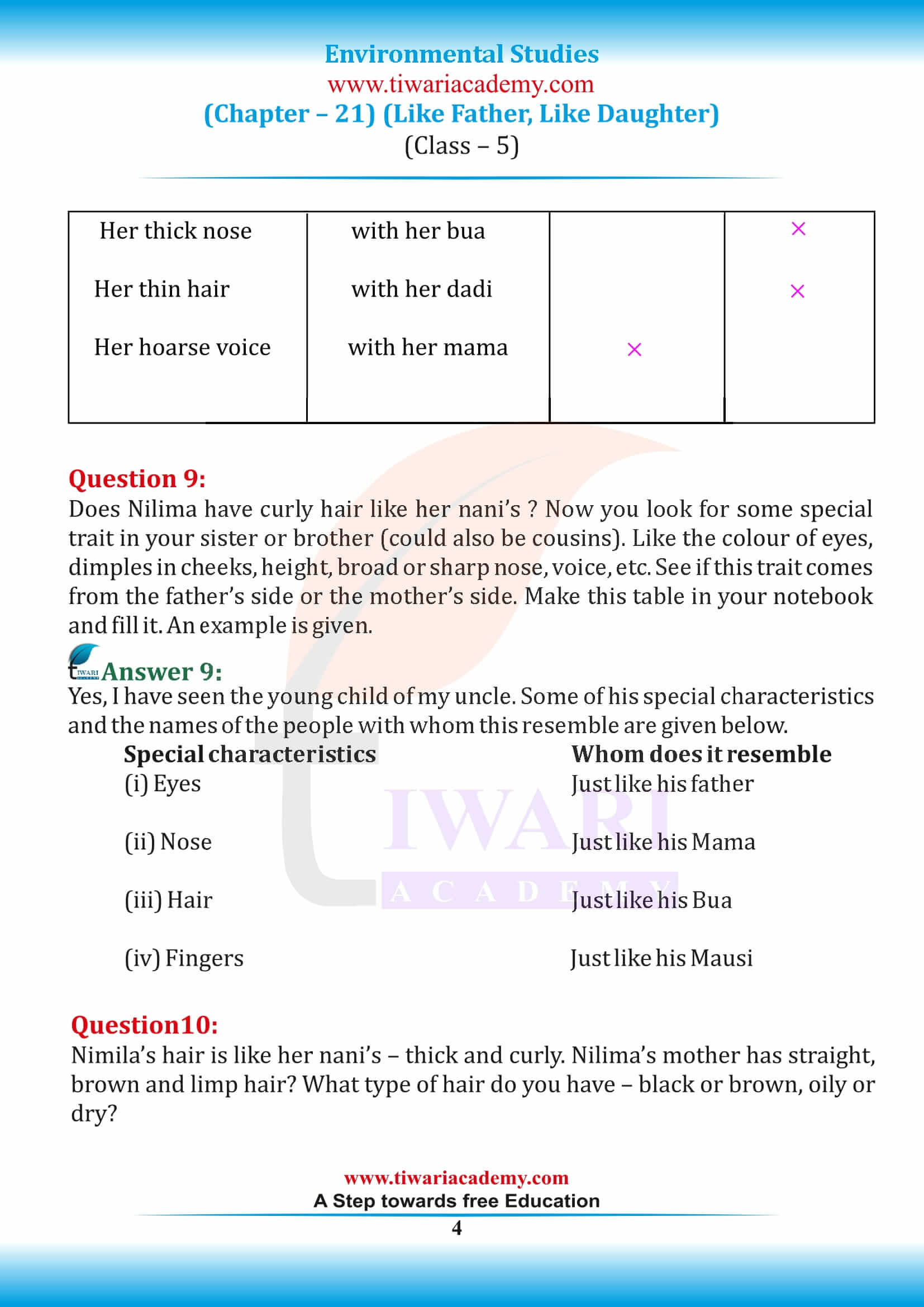 NCERT Solutions for Class 4 EVS Chapter 21 in Hindi and English Medium