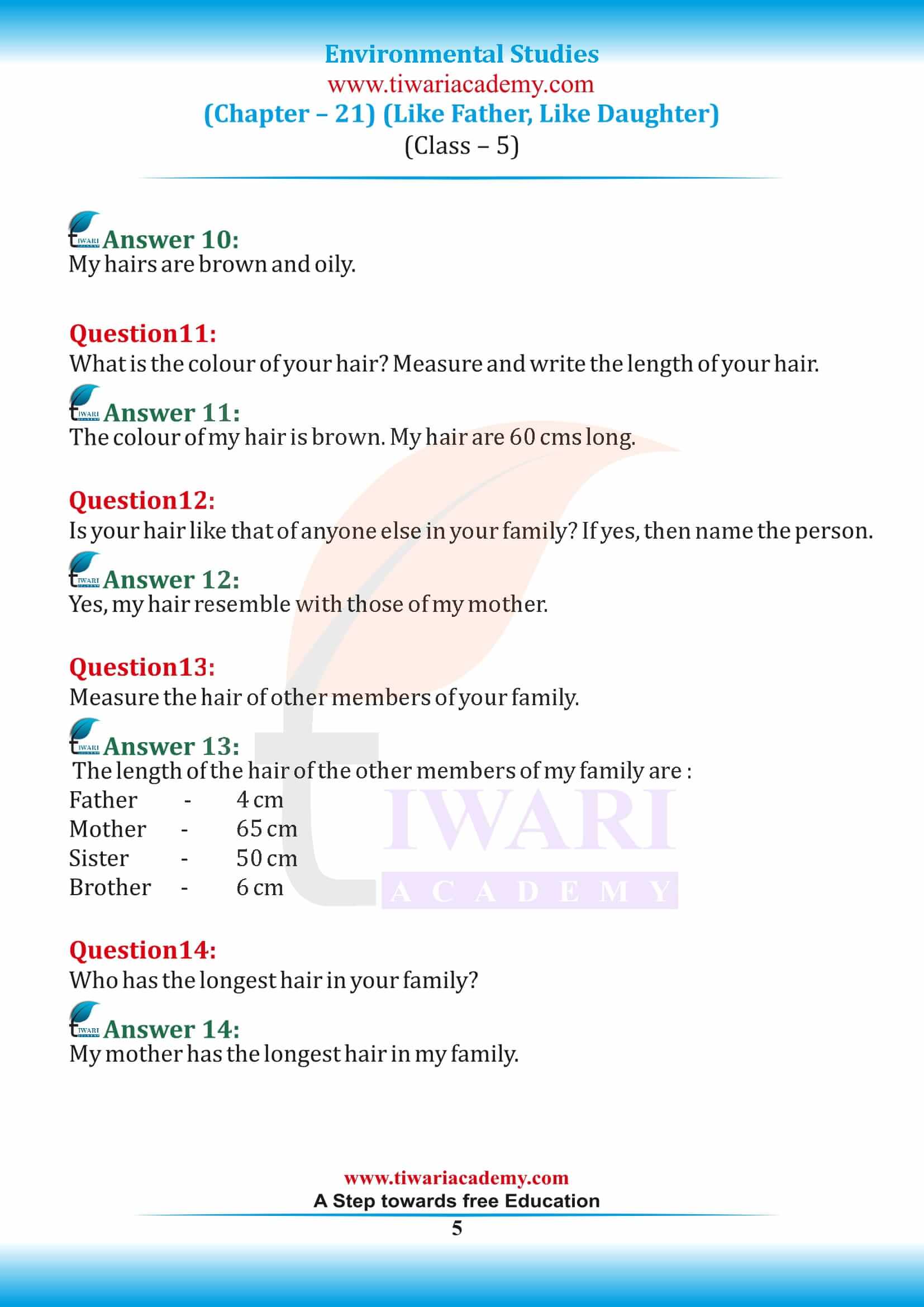 NCERT Solutions for Class 5 EVS Chapter 21 free download