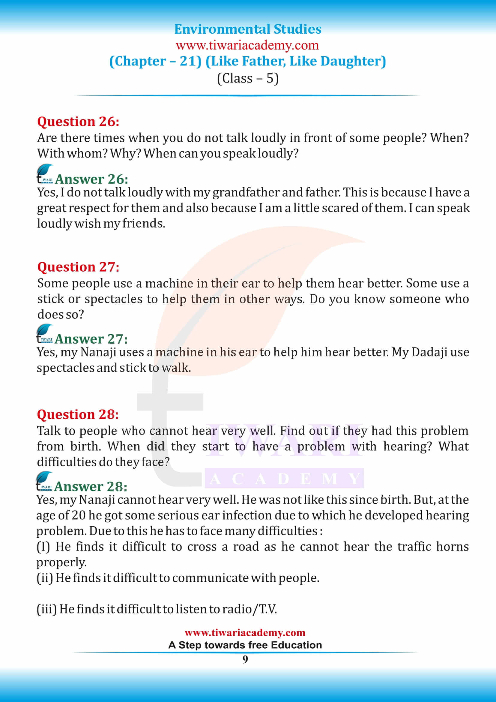 case study questions for class 5 evs