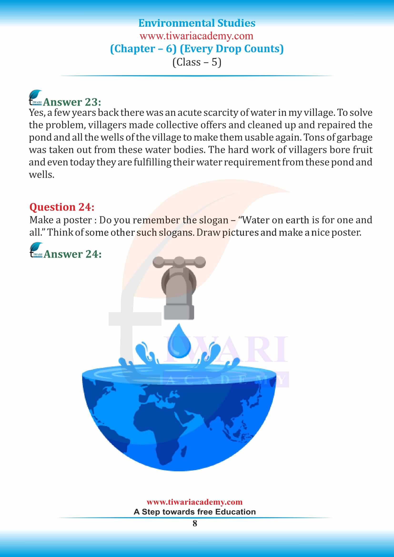 Class 5 EVS Chapter 6 NCERT Answers