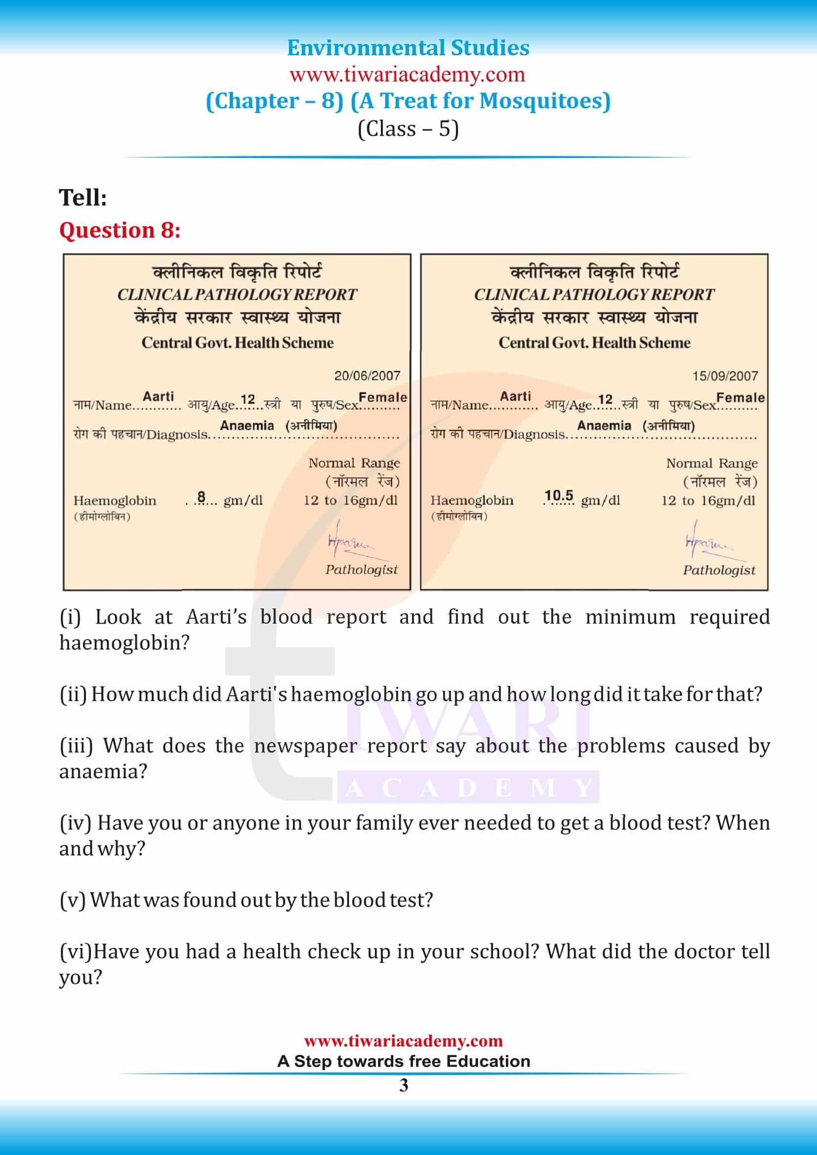 NCERT Solutions for Class 5 EVS Chapter 8