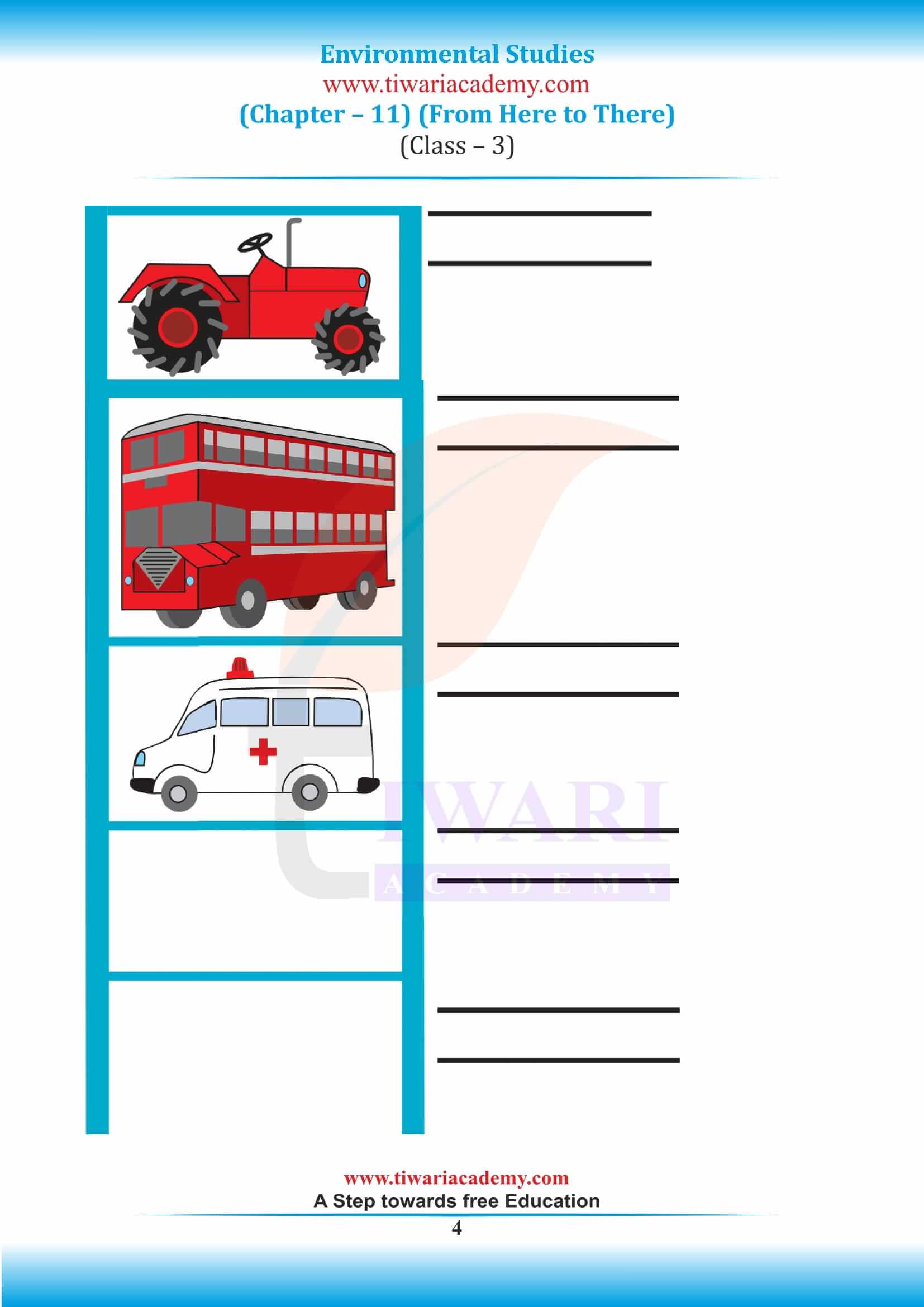 NCERT Solutions for Class 3 EVS Chapter 11 in English Medium