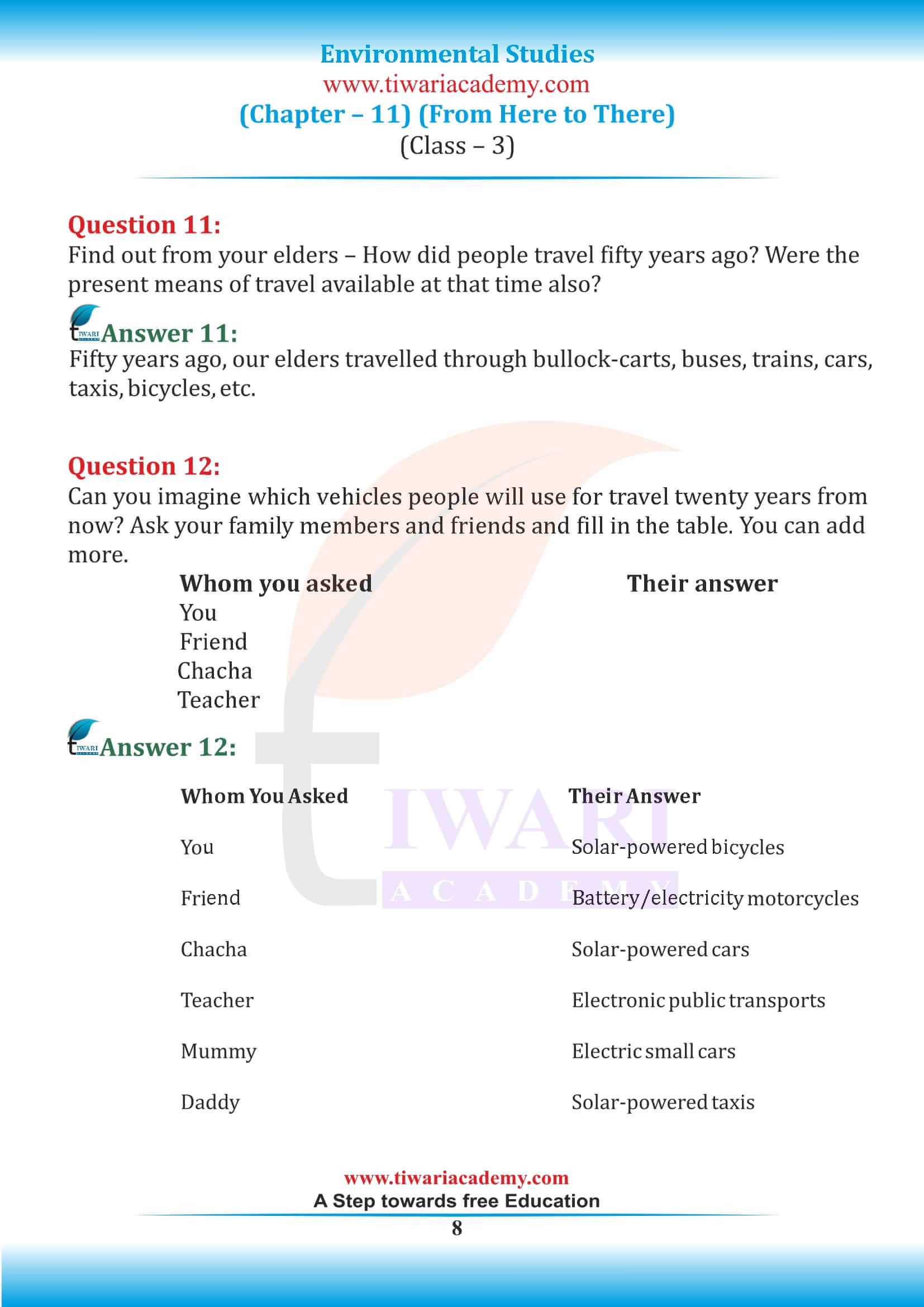 Class 3 EVS Chapter 11