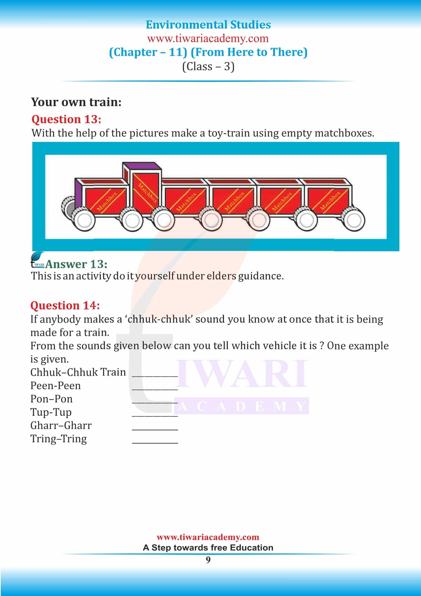 Class 3 EVS Beginning of Time notebook work