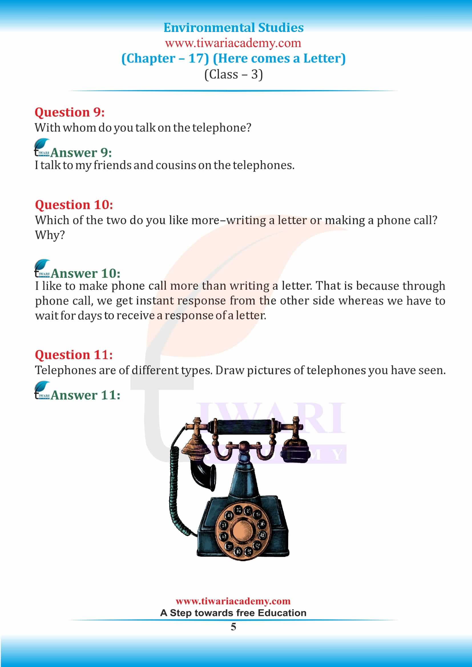 Class 3 EVS Chapter 17 answers