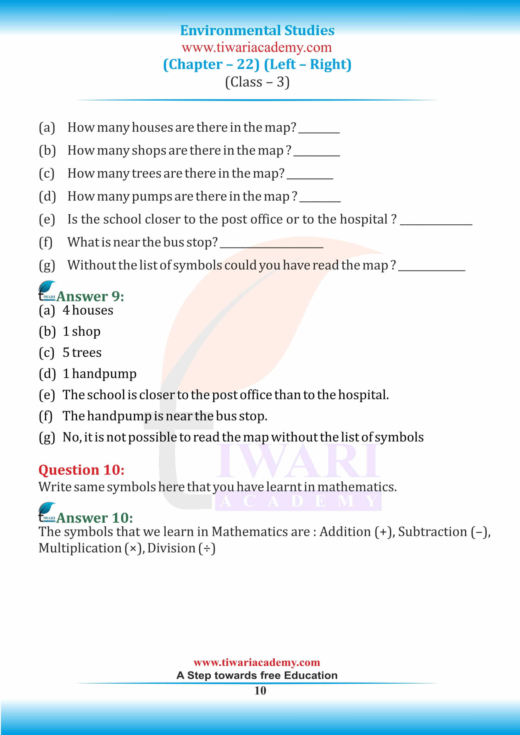 Class 3 EVS Chapter 22 free solutions