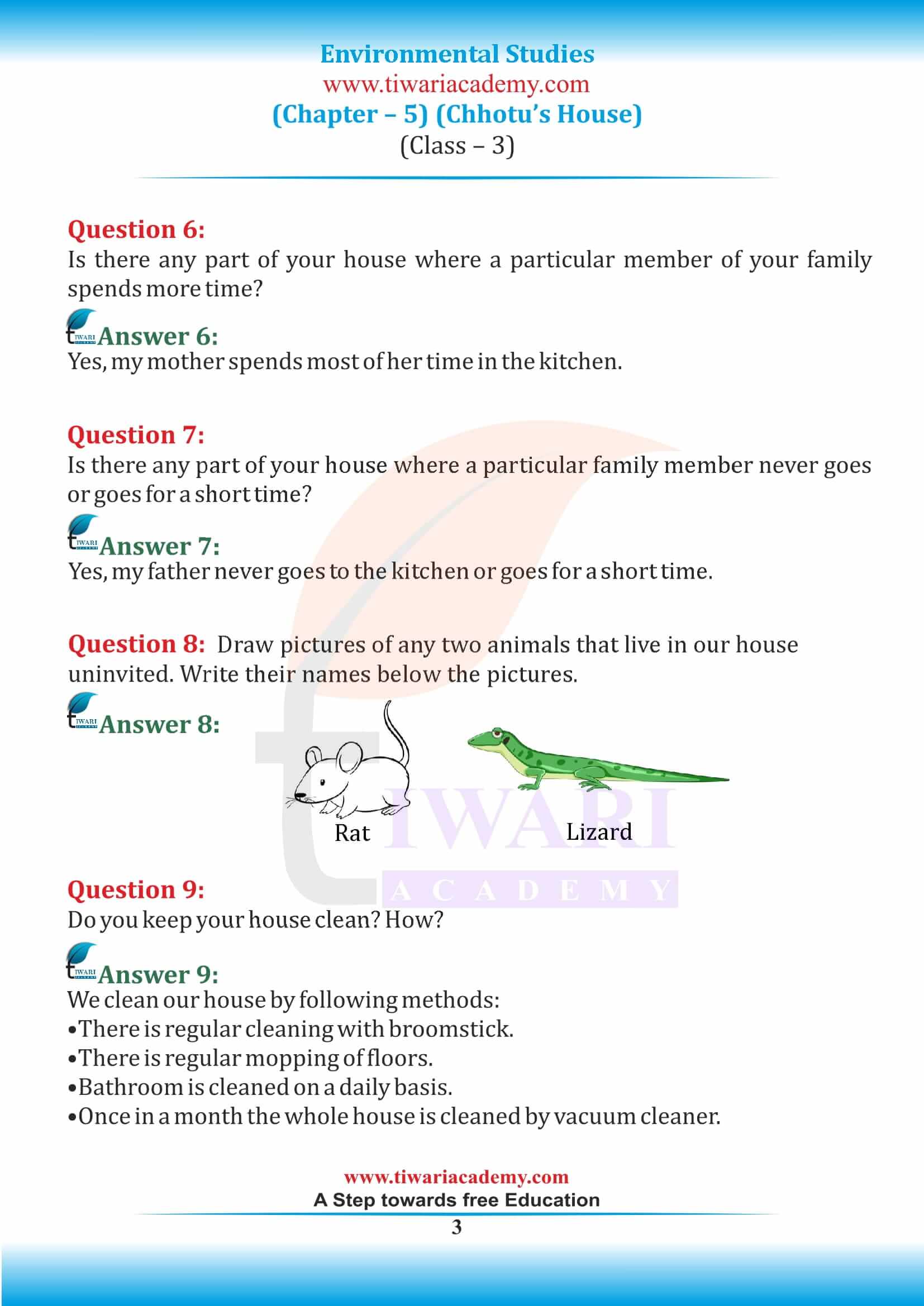 case study questions for class 3 evs