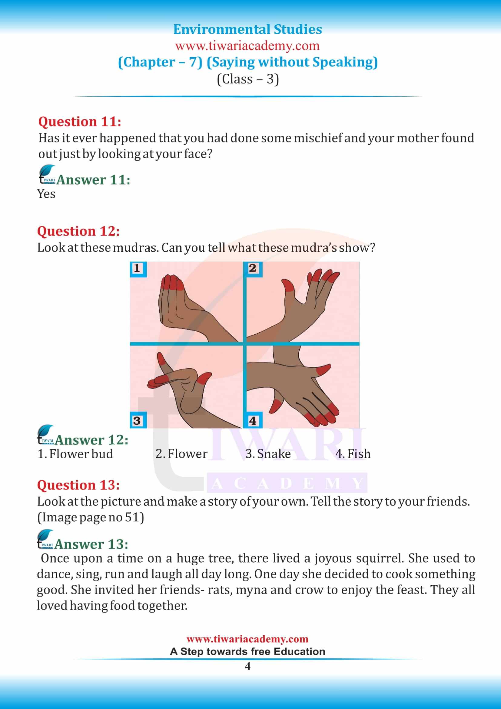 Class 3 EVS Chapter 7 Question Answers