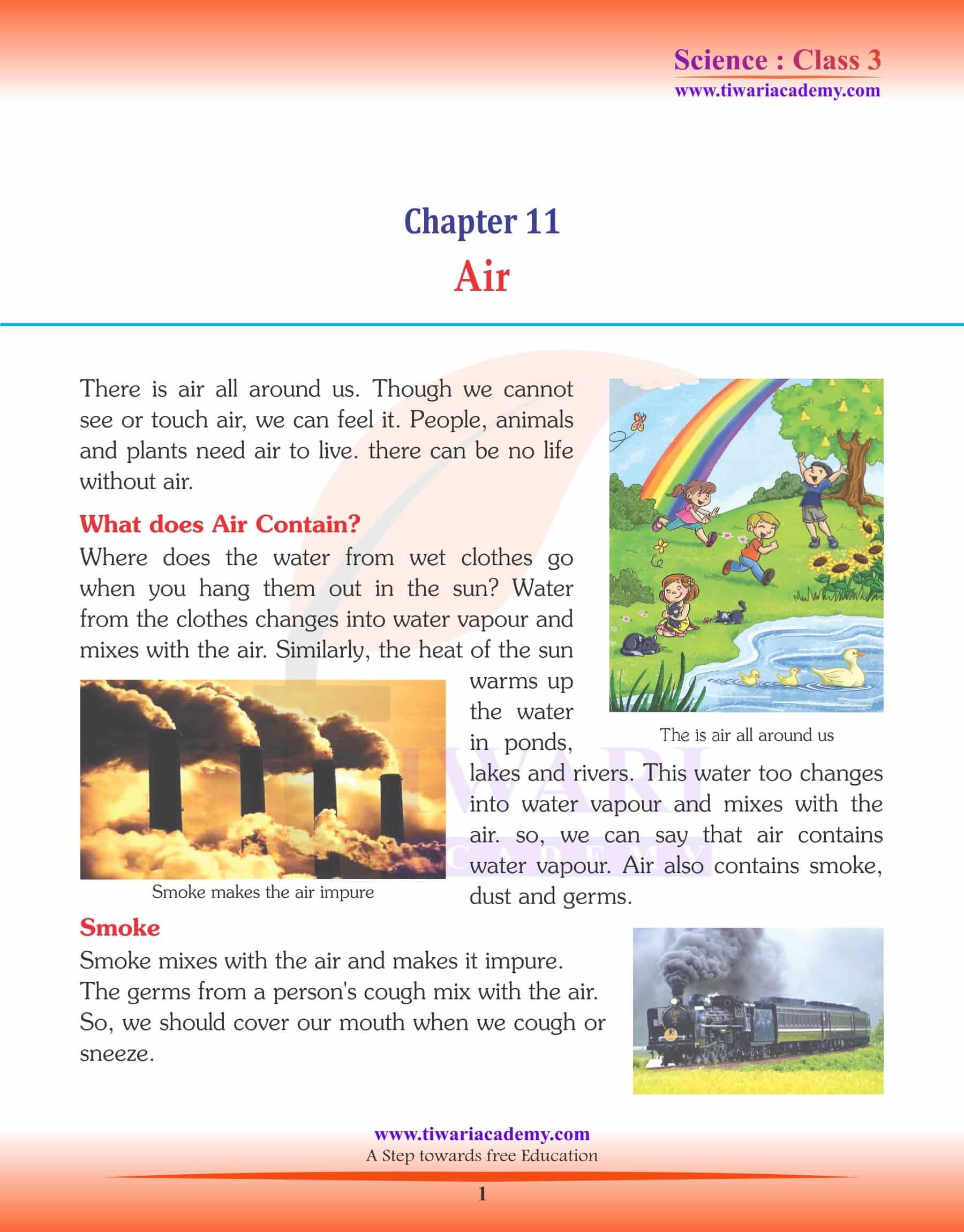 NCERT Solutions for Class 3 Science Chapter 11
