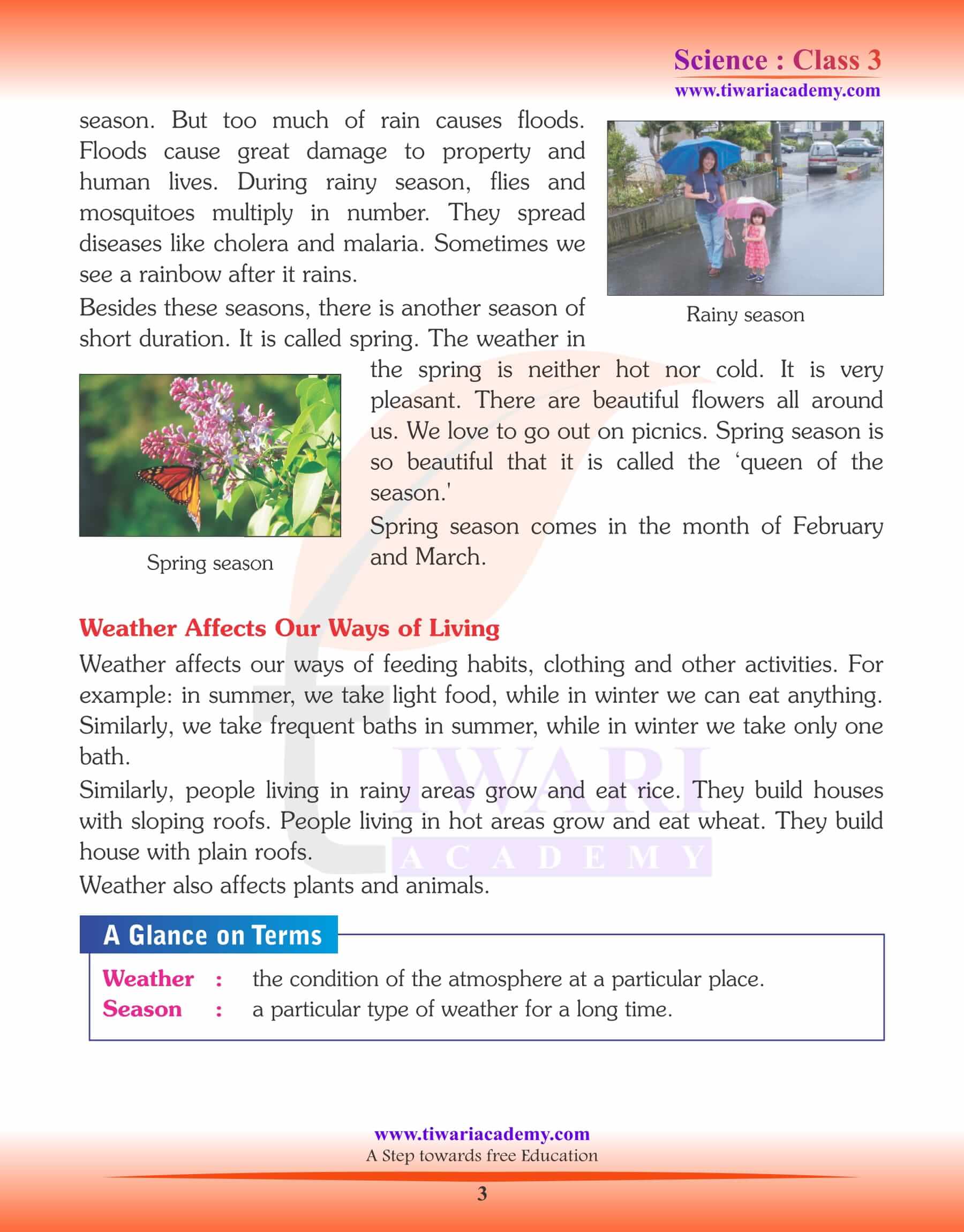 Class 3 Science Chapter 13 the Weather