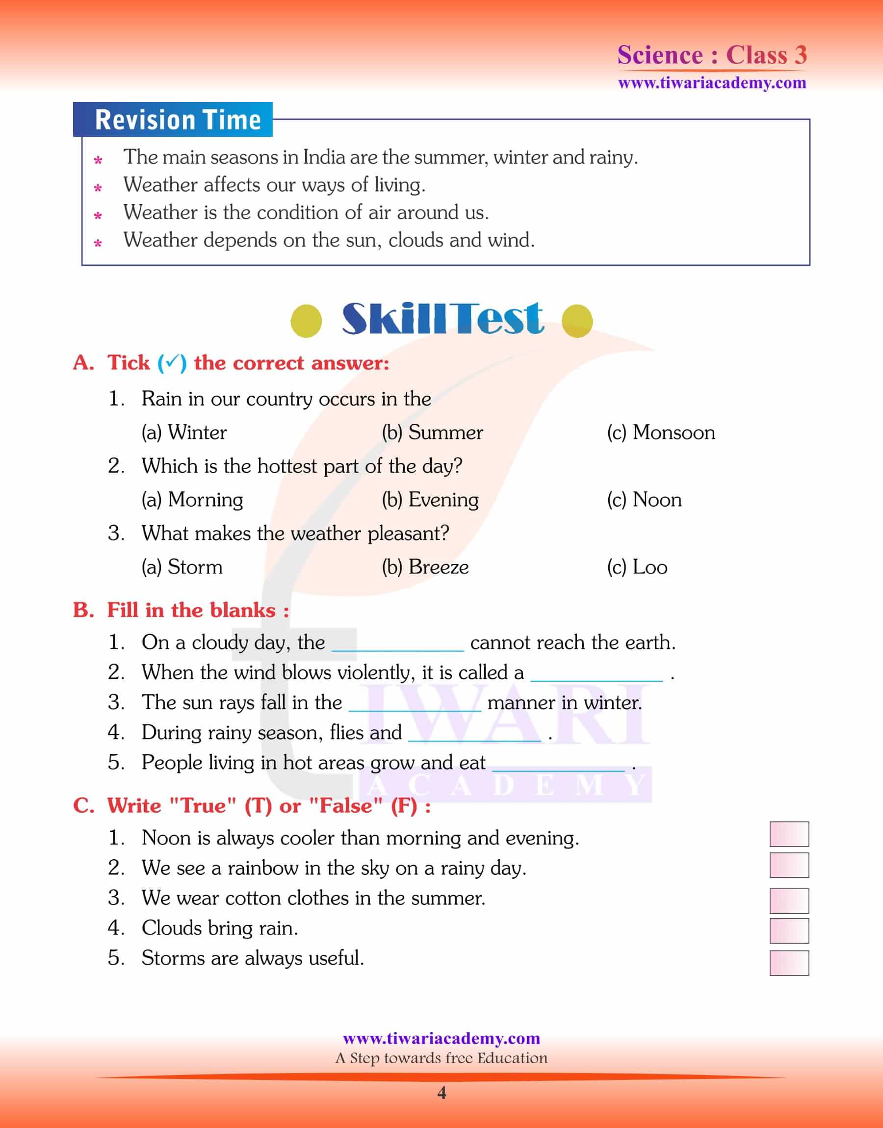 Class 3 Science Chapter 13