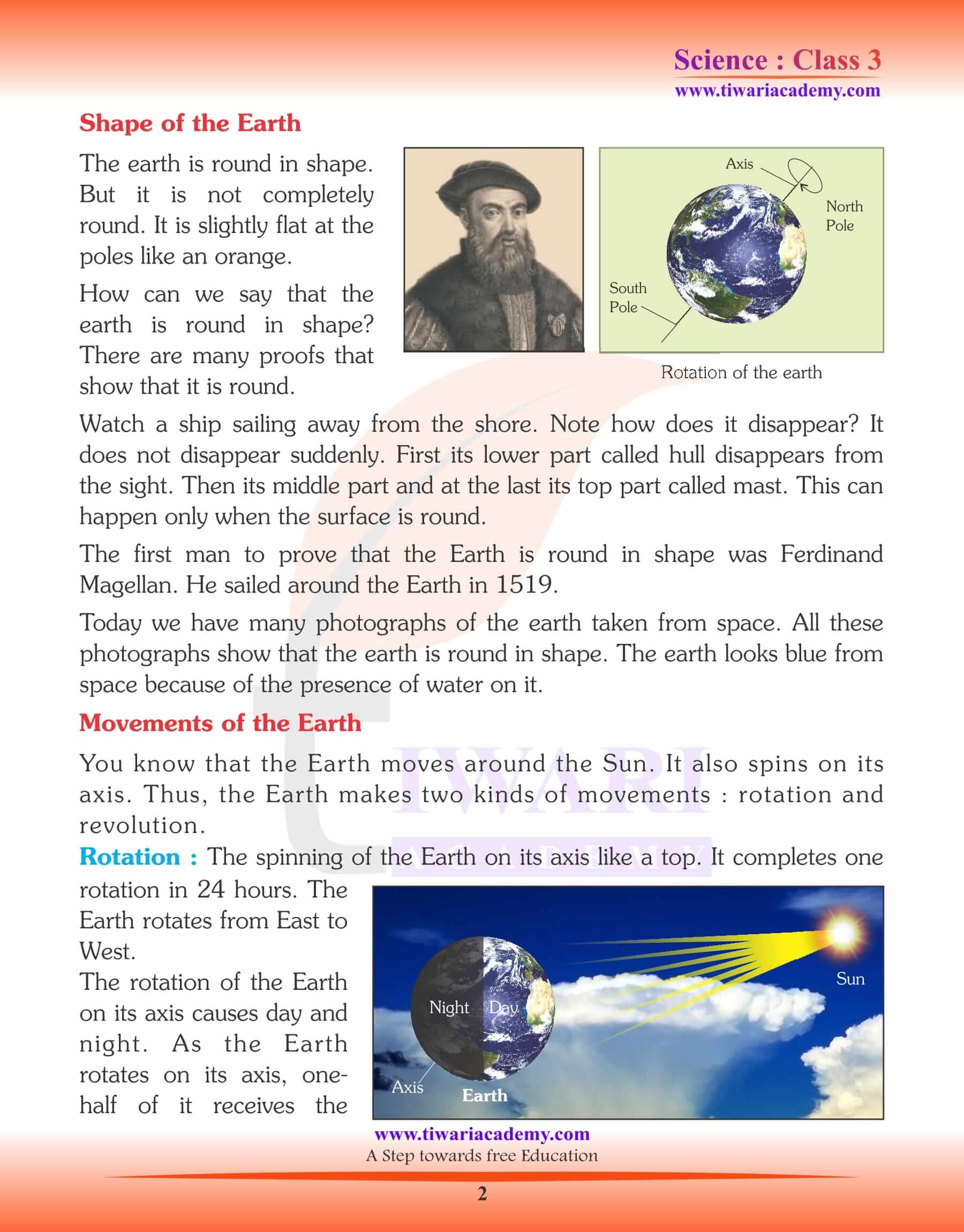 Class 3 Science Chapter 14 the Earth