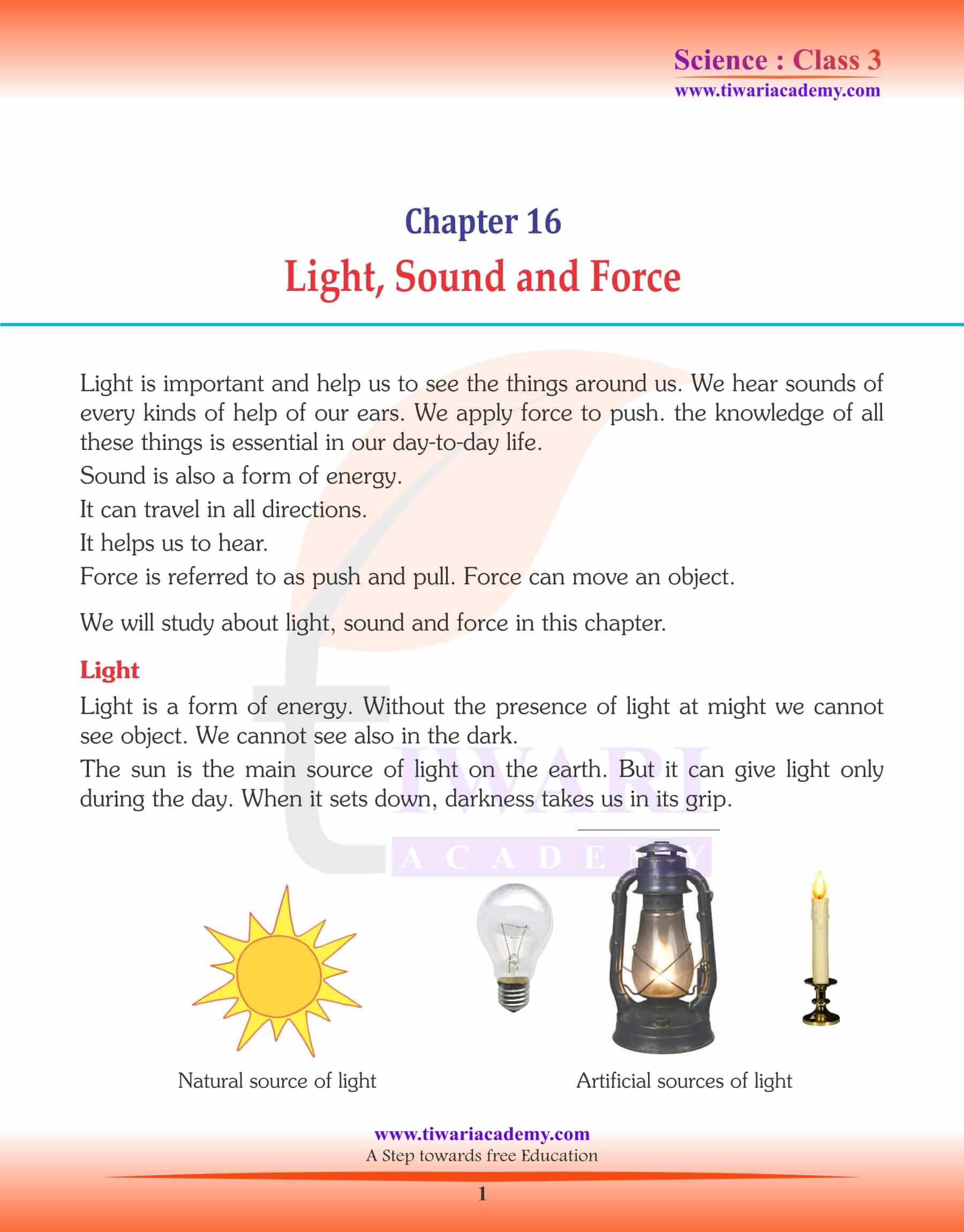 Class 3 Science Chapter 16