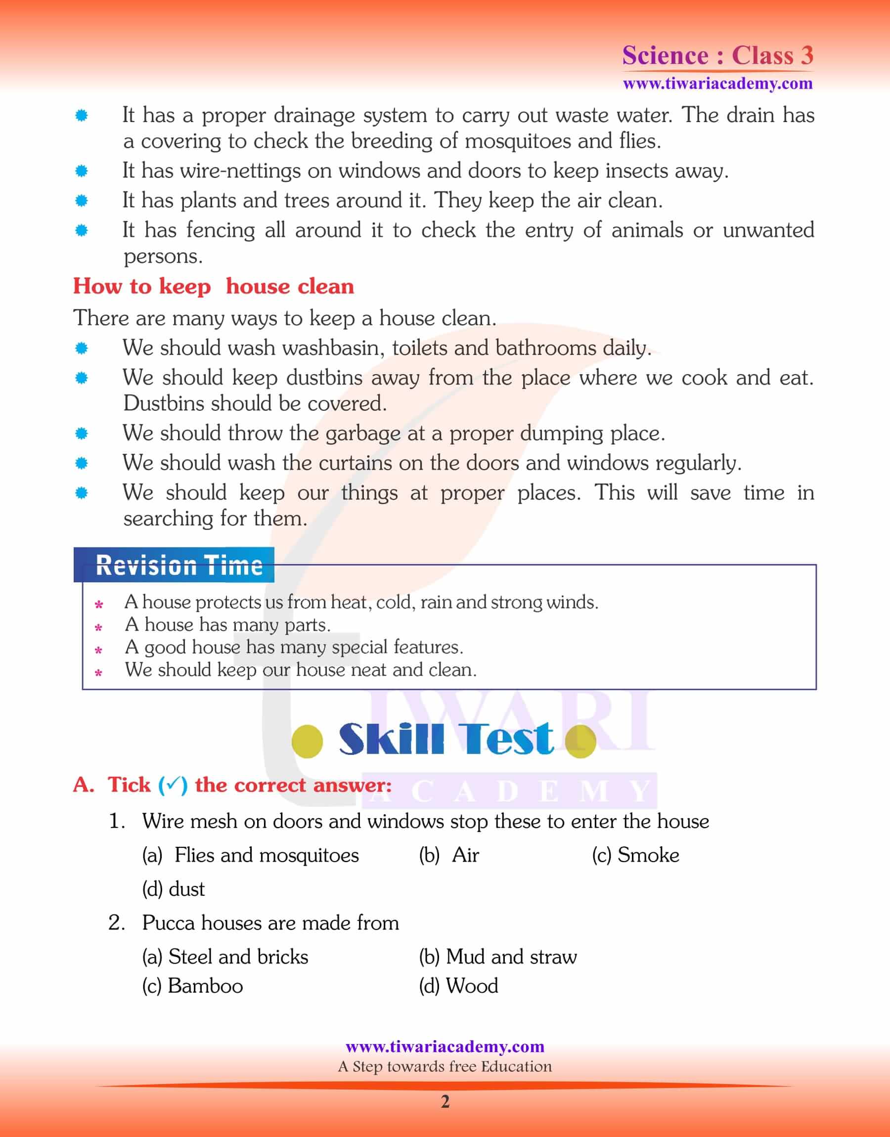 Class 3 Science Chapter 7 Housing