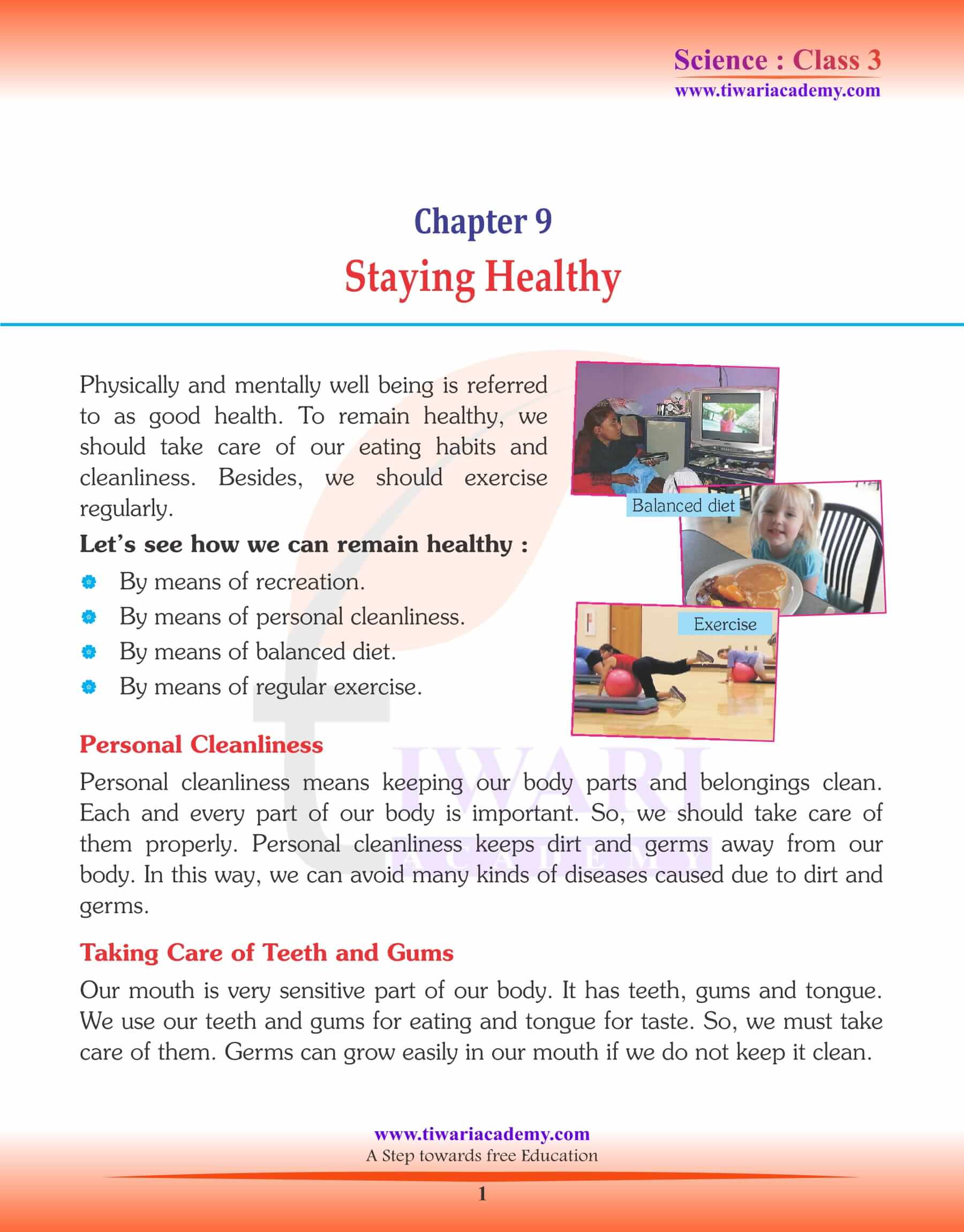 NCERT Solutions for Class 3 Science Chapter 9