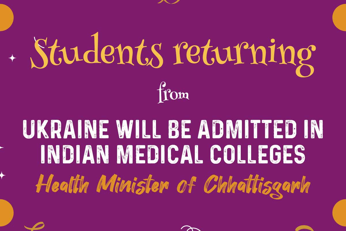 Students returning from Ukraine will be admitted.