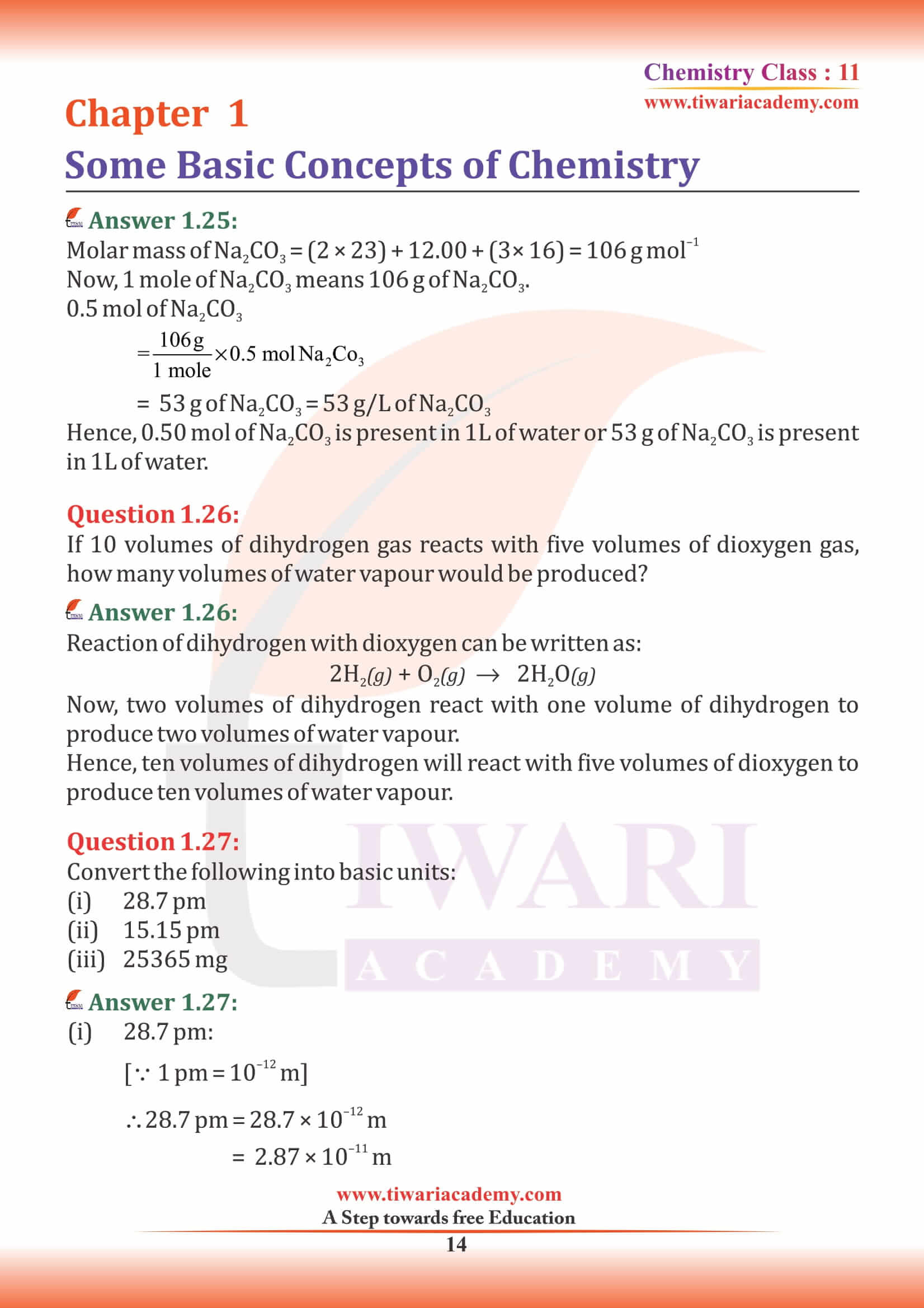 Class 11 Chemistry Chapter 1 download PDF