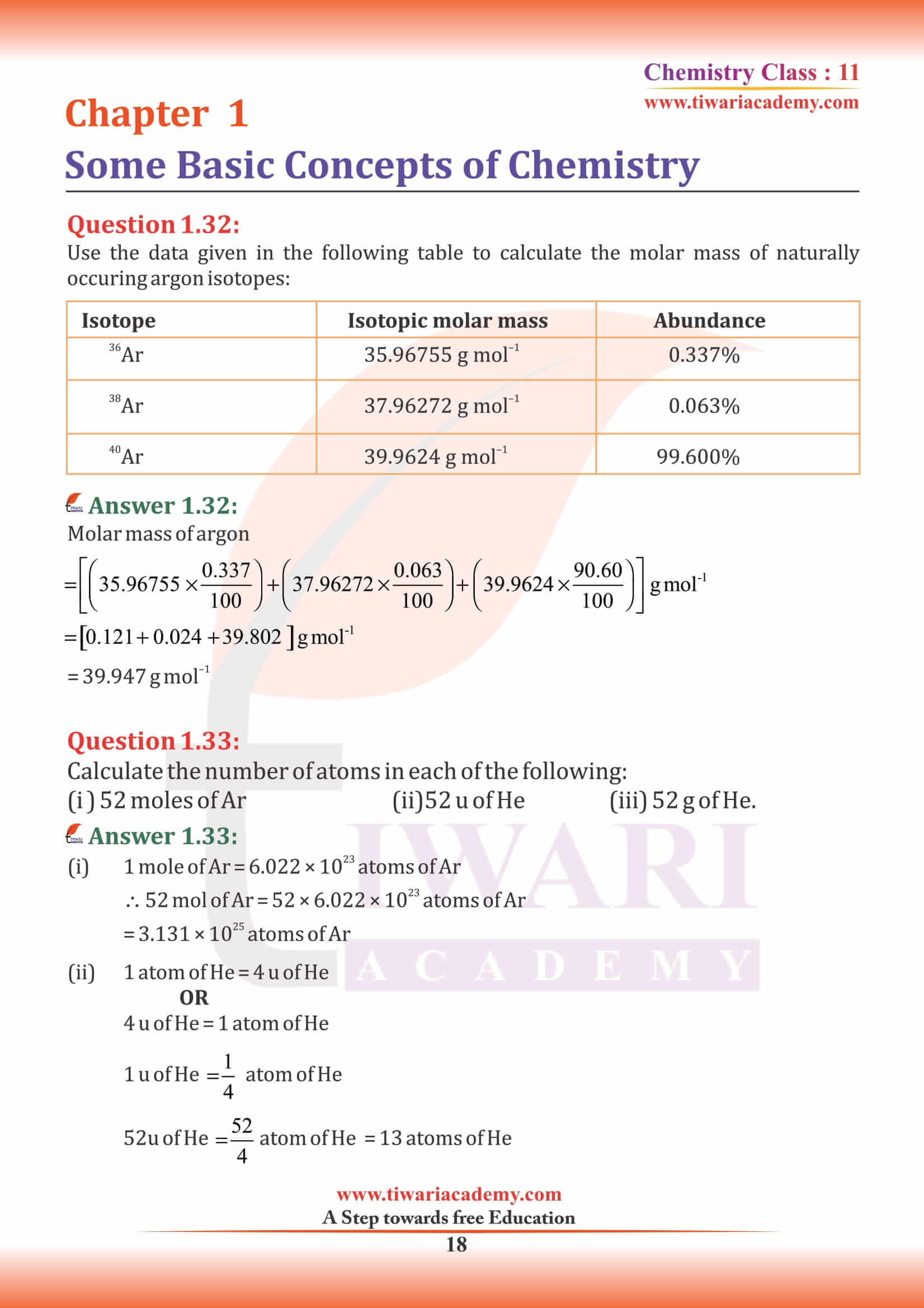 Class 11 Chemistry Chapter 1 for +1